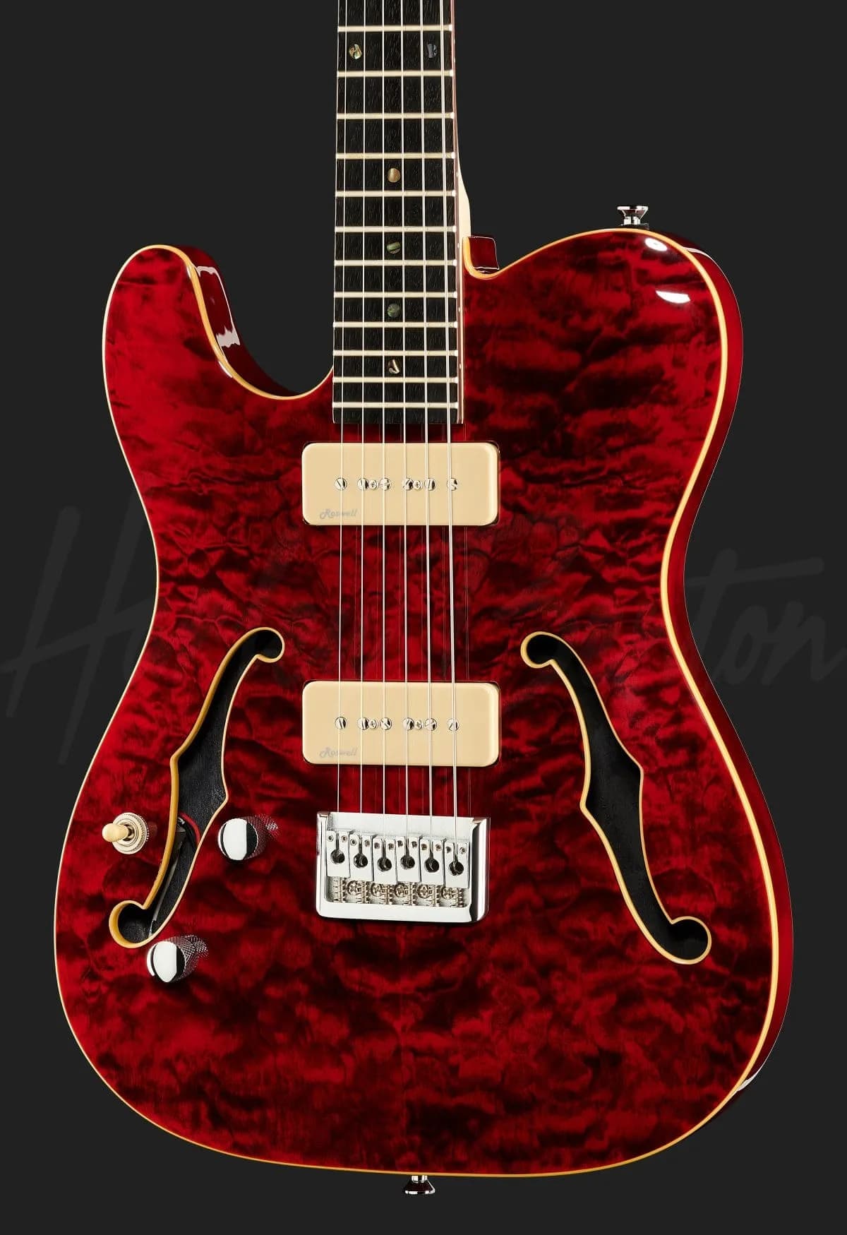 Harley Benton TE-90QM LH Trans Red — photo 4