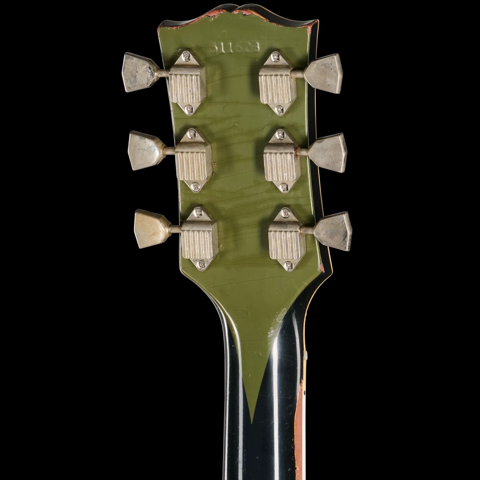Gibson LE 1968 Les Paul Custom Reissue, Heavy Aged, Olive Drab Top — photo 6