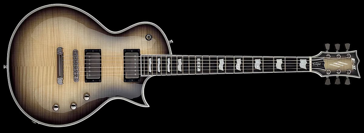 ESP E-II Eclipse Full Thickness BLACK NATURAL BURST