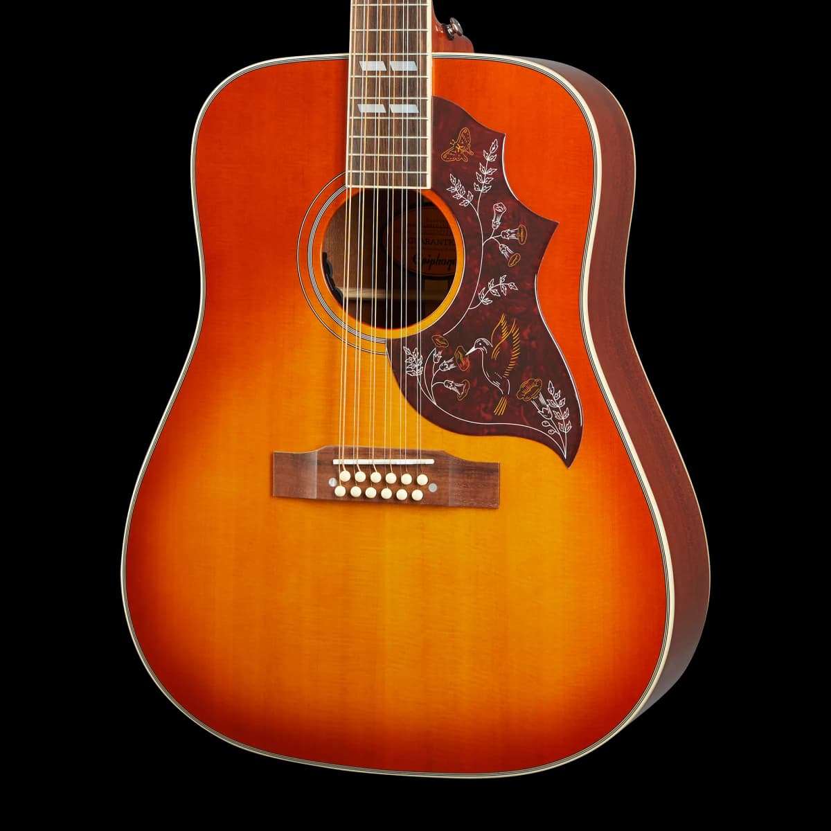 Epiphone Hummingbird 12-String, Aged Cherry Sunburst Gloss