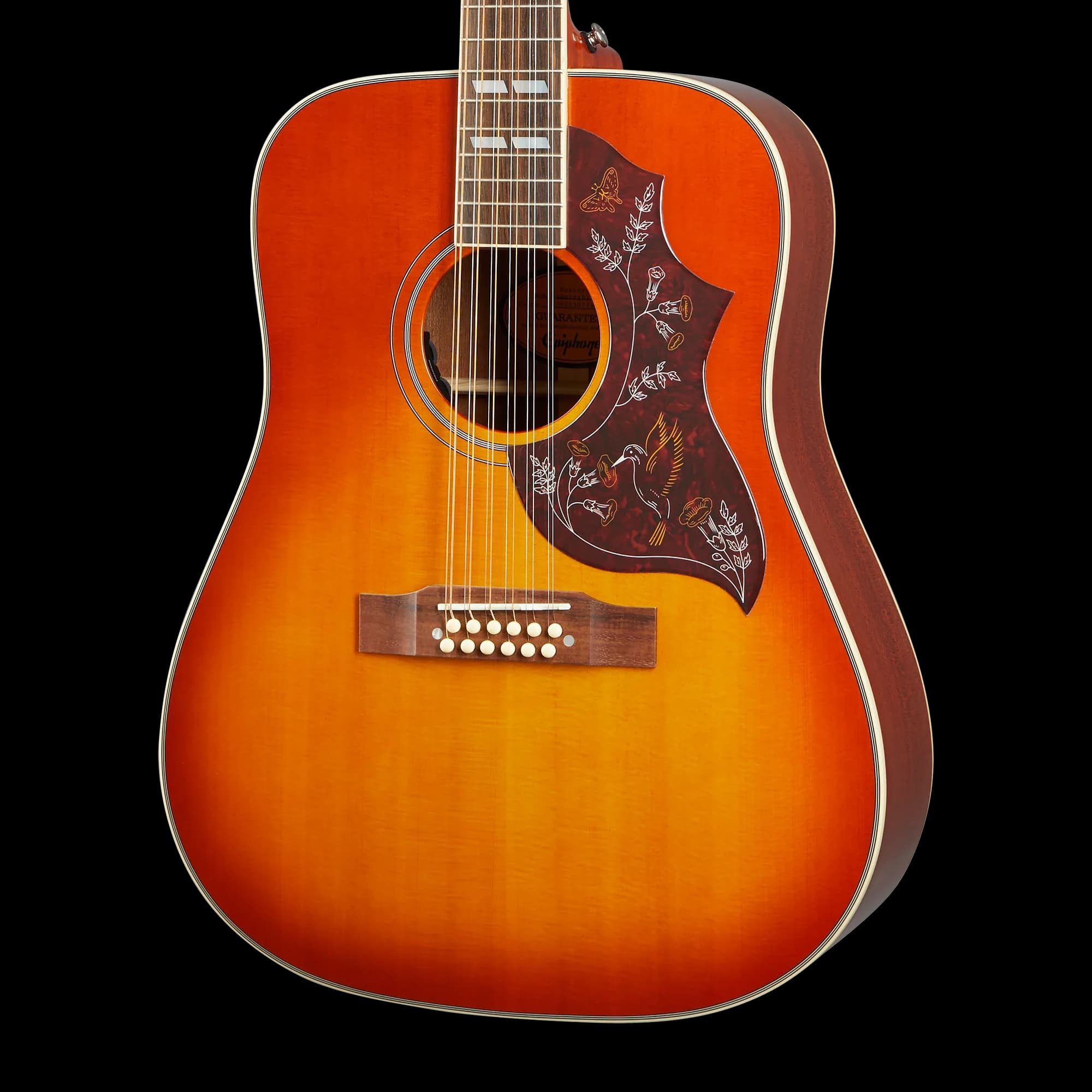 Epiphone Hummingbird 12-String, Aged Cherry Sunburst Gloss