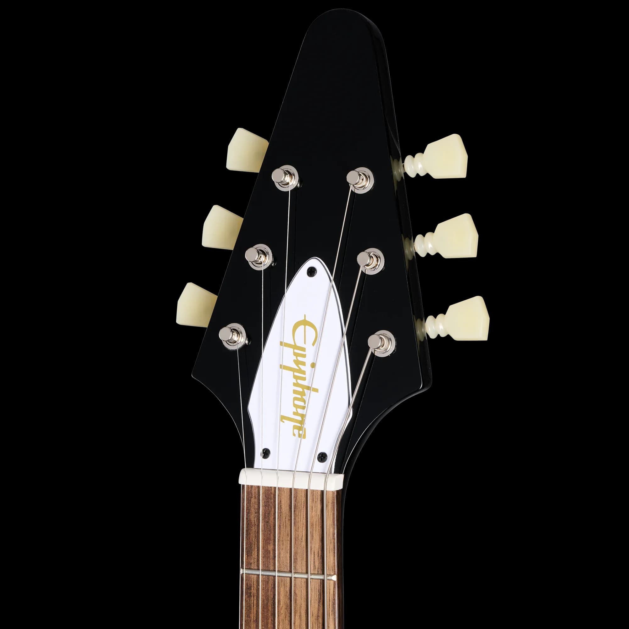 Epiphone Inspired by Gibson Custom Jimi Hendrix™ "Love Drops" Flying V, Left-Handed, Ebony — photo 6