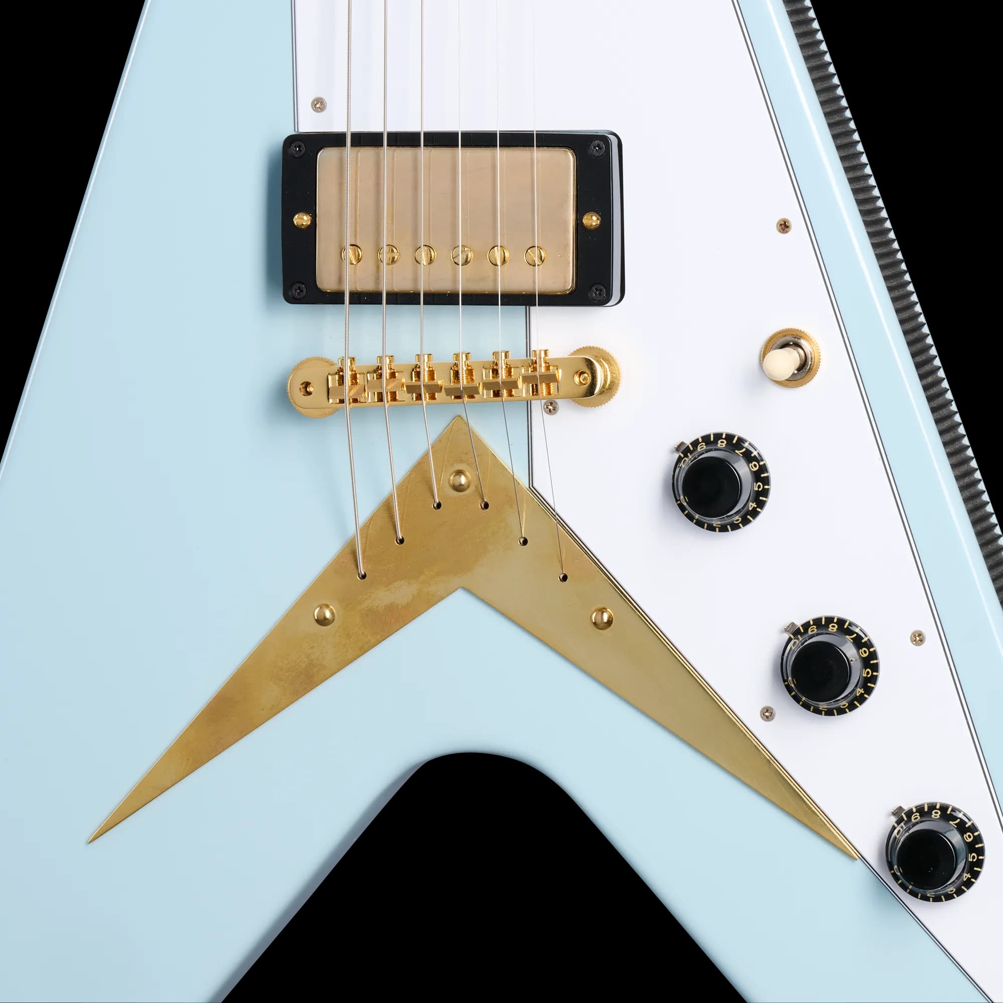 Gibson 1958 Korina Flying V Reissue, Frost Blue VOS — photo 7