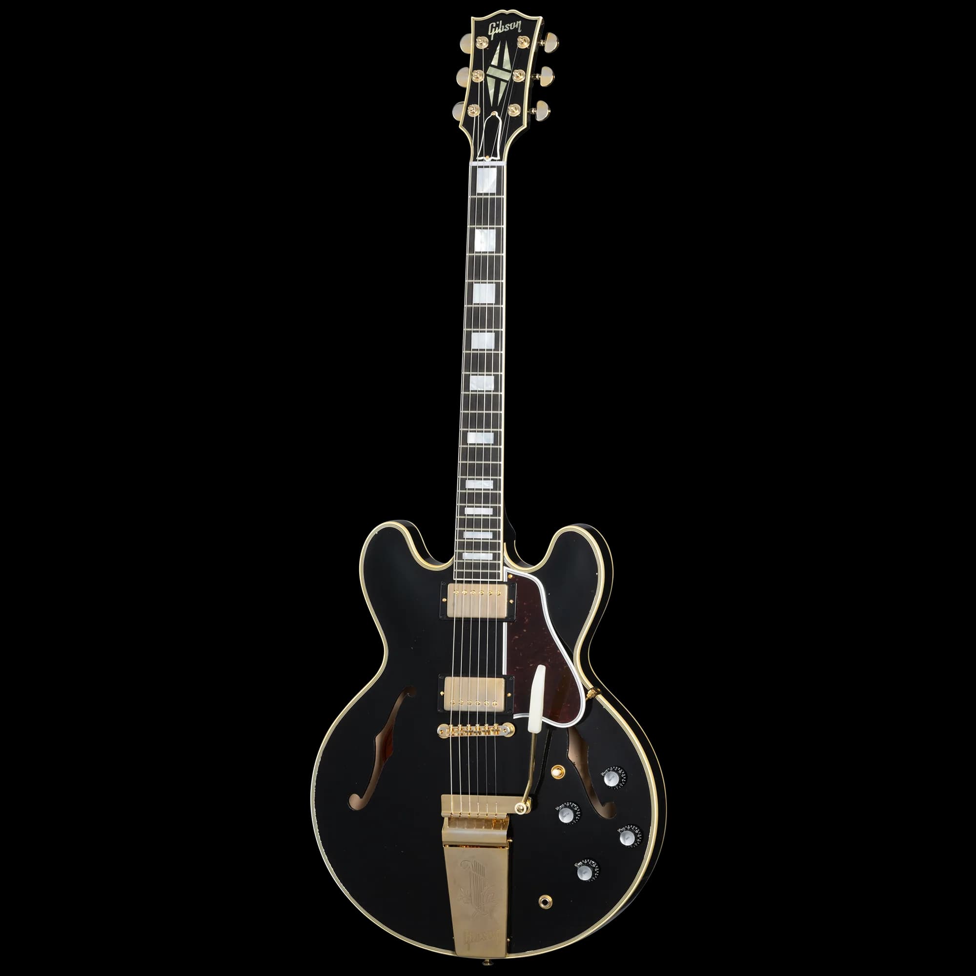 Gibson 60s ES-355 Reissue Maestro Vibrola, Light Aged, Ebony — photo 2