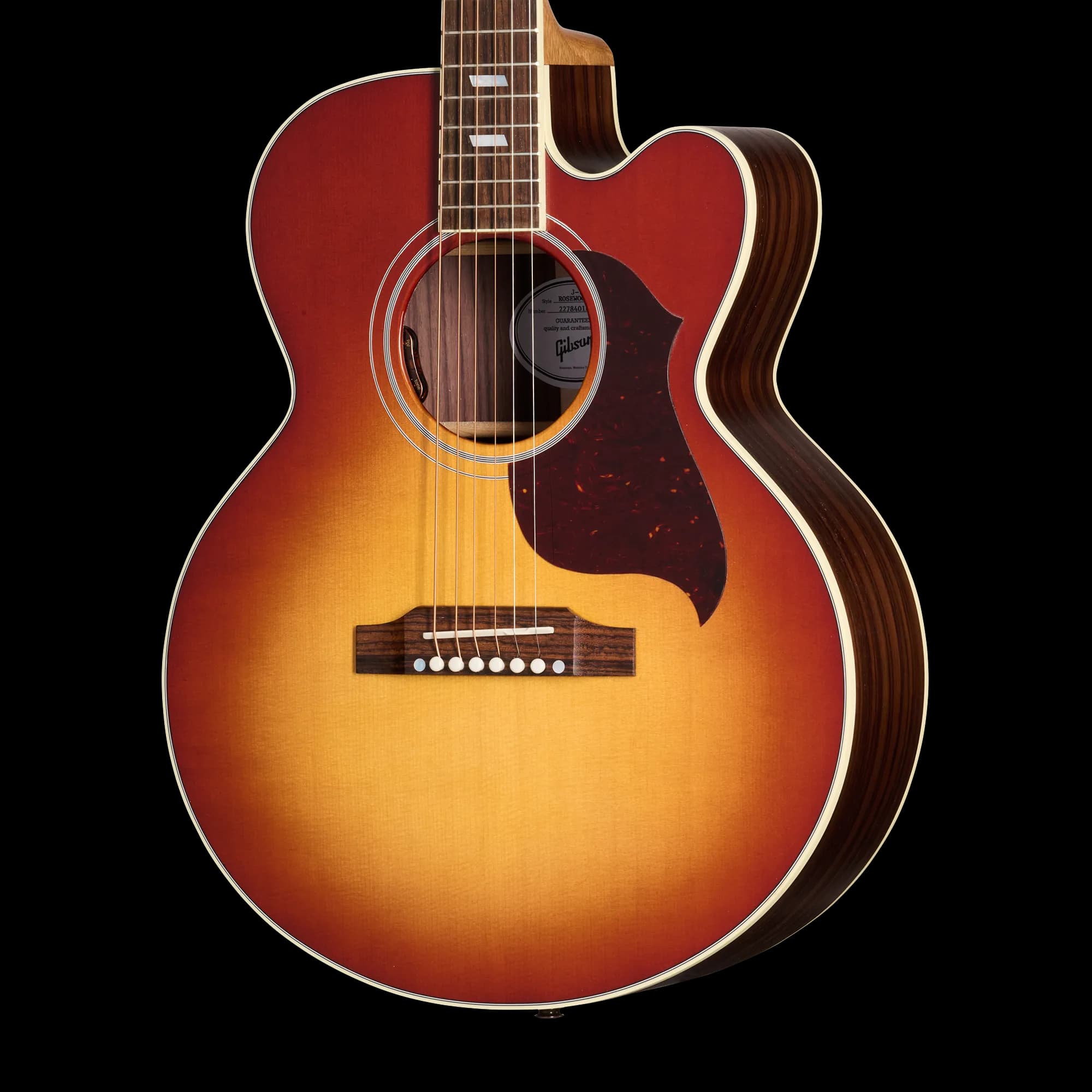 Gibson Parlor Rosewood EC, Rosewood Burst