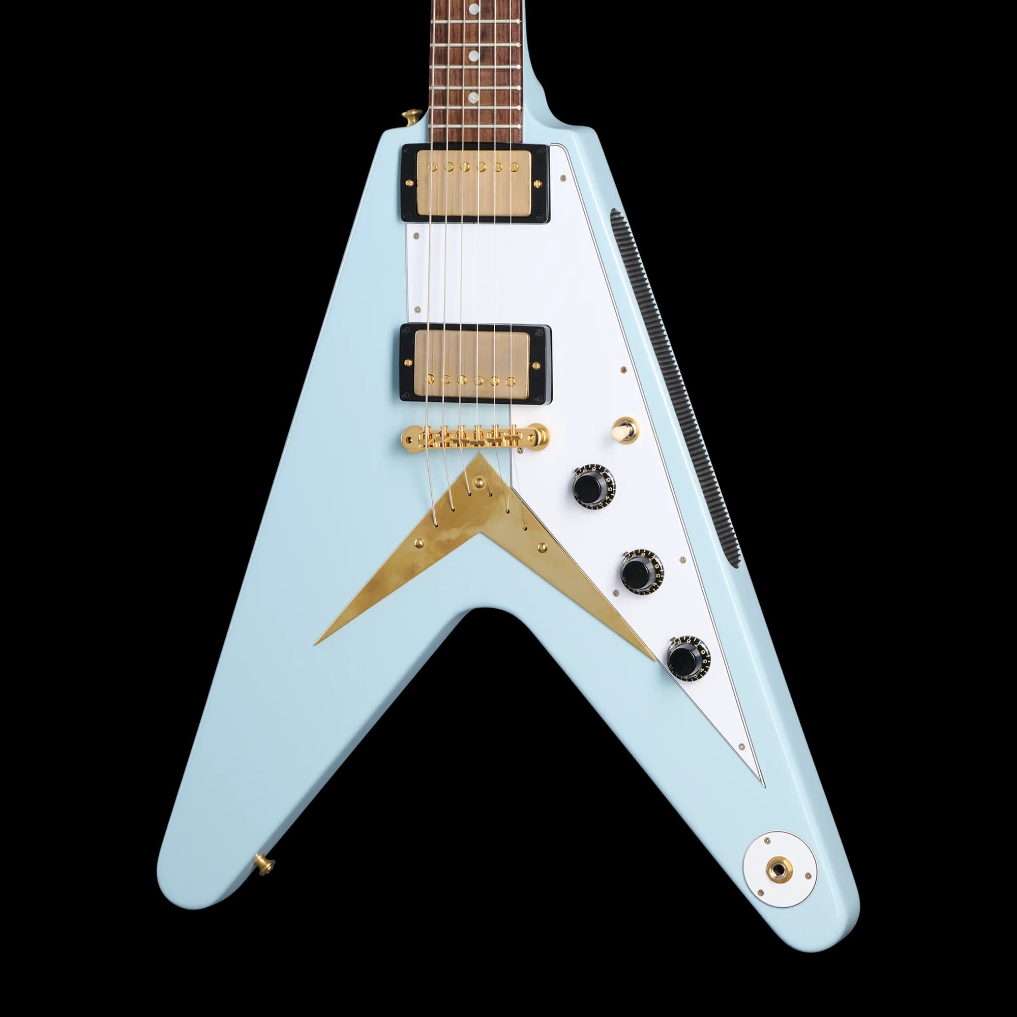 Gibson 1958 Korina Flying V Reissue, Frost Blue VOS