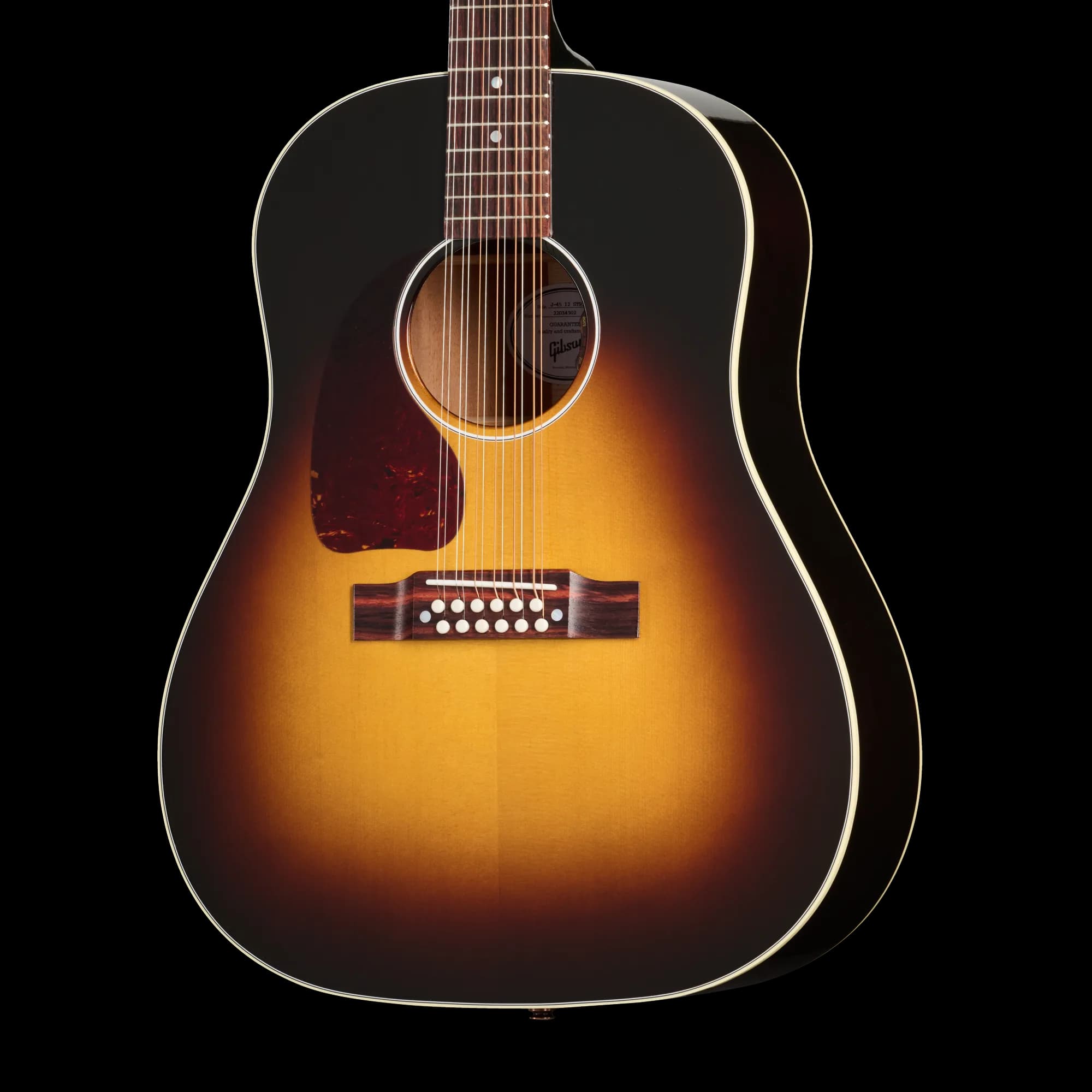 Gibson J-45 Standard 12-String, Left-Handed, Vintage Sunburst