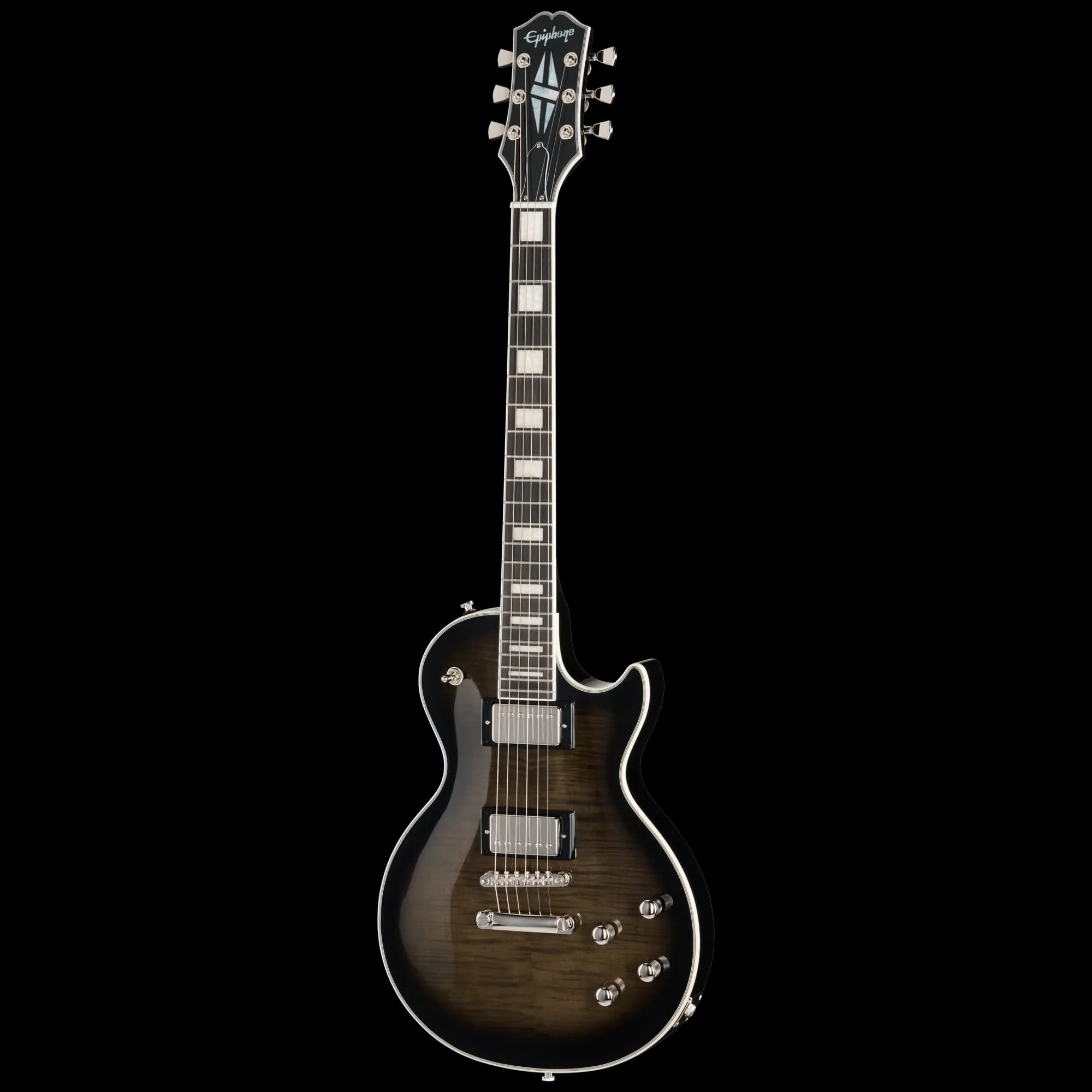 Epiphone Les Paul Custom Modern Figured, Translucent Ebony Burst, Exclusive — photo 3