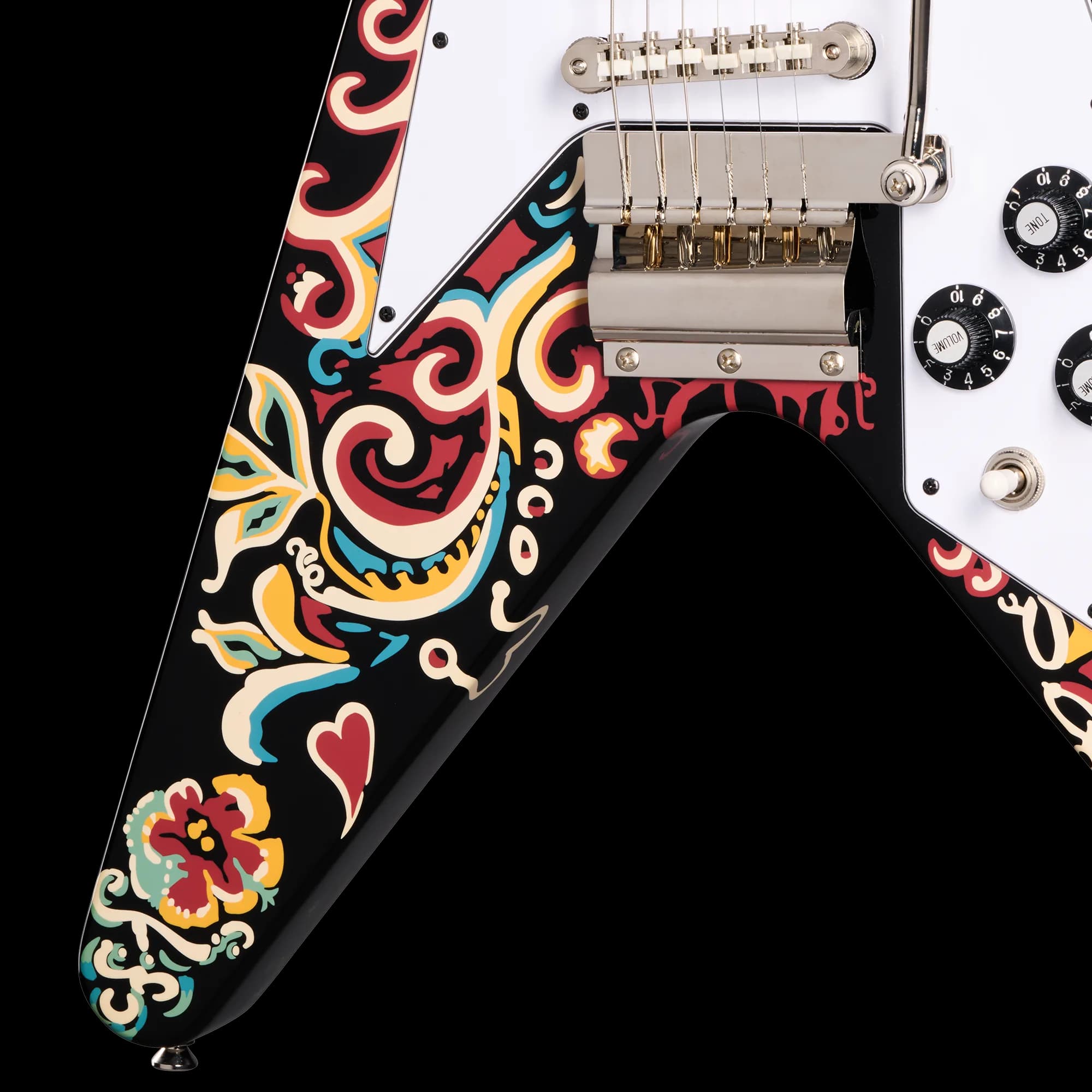 Epiphone Jimi Hendrix™ "Love Drops" Flying V, Ebony — photo 8