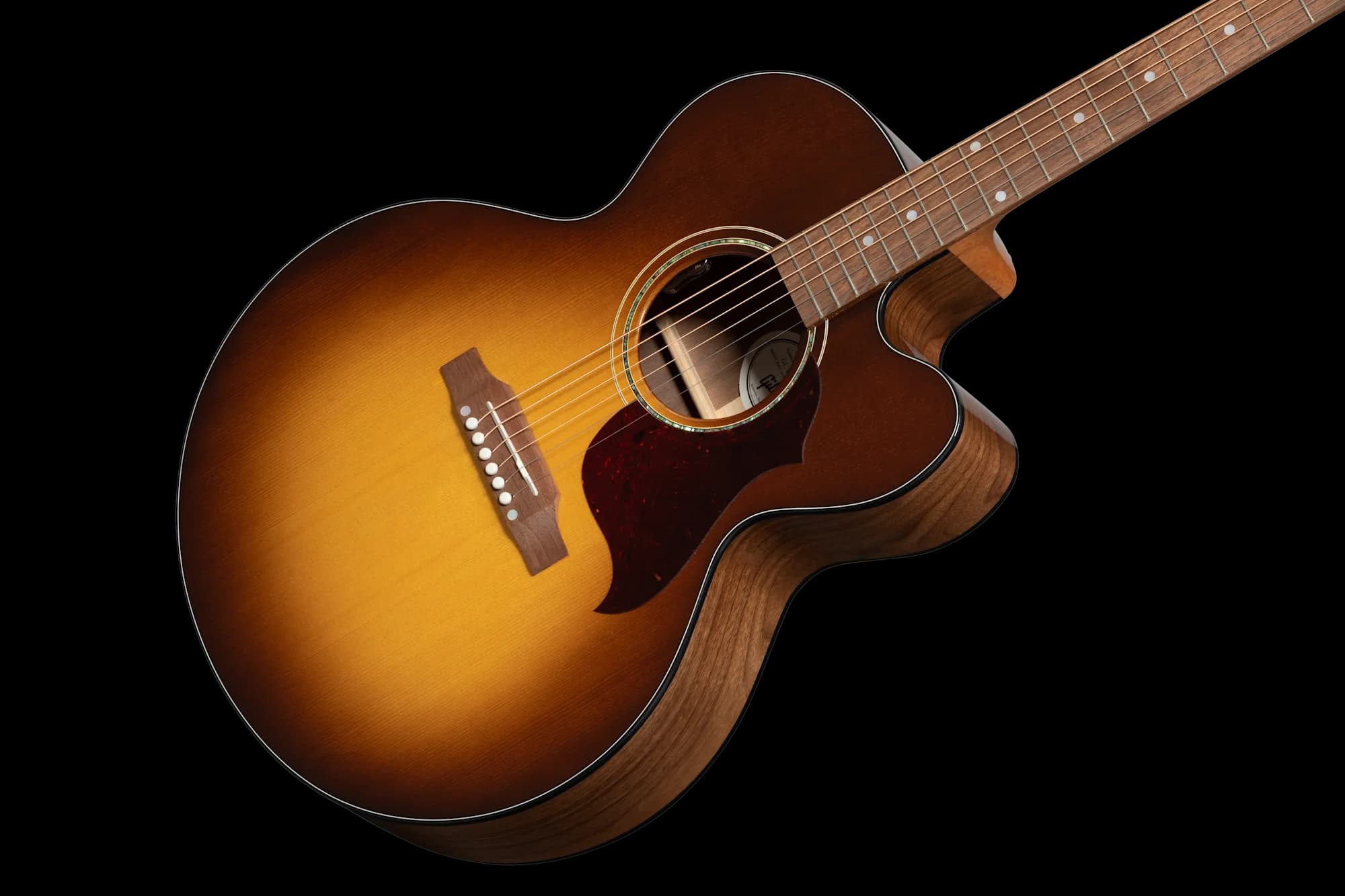 Gibson J-185 EC Modern Walnut, Walnut Burst