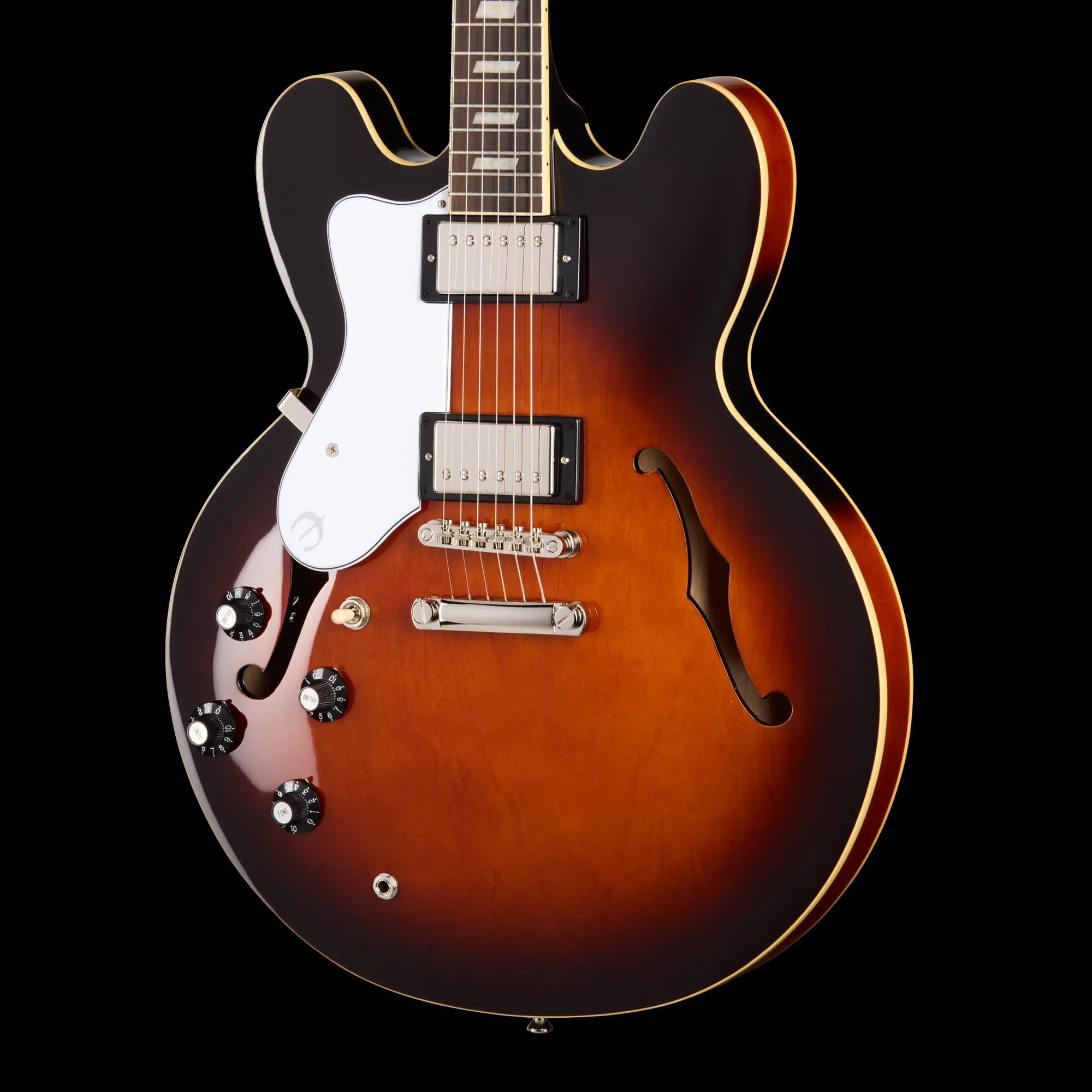 Epiphone Bonehead Riviera, Left-Handed, Dark Tobacco Sunburst