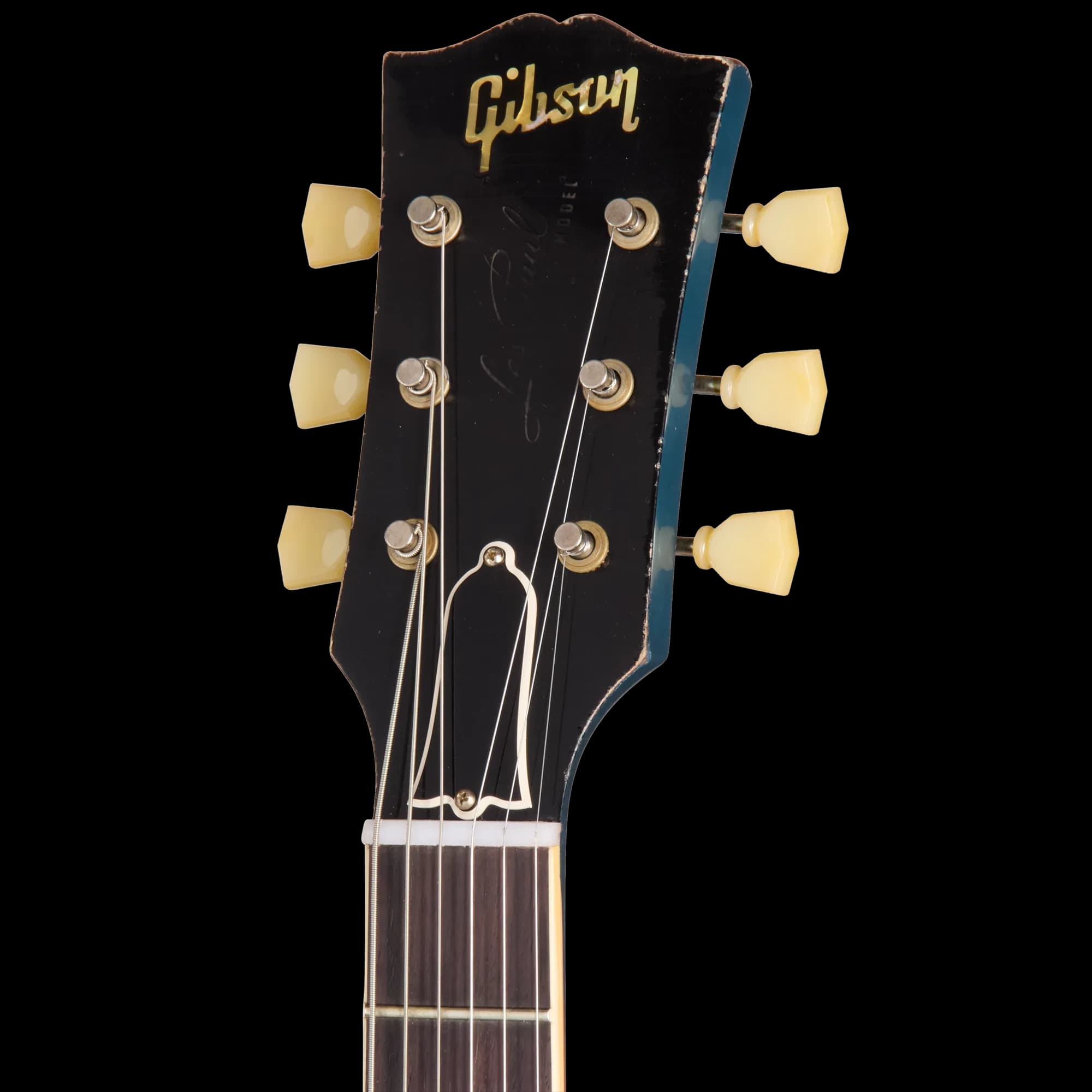 Gibson 1957 Les Paul Standard Reissue, Ultra Heavy Aged, Pelham Blue Over Goldtop — photo 5