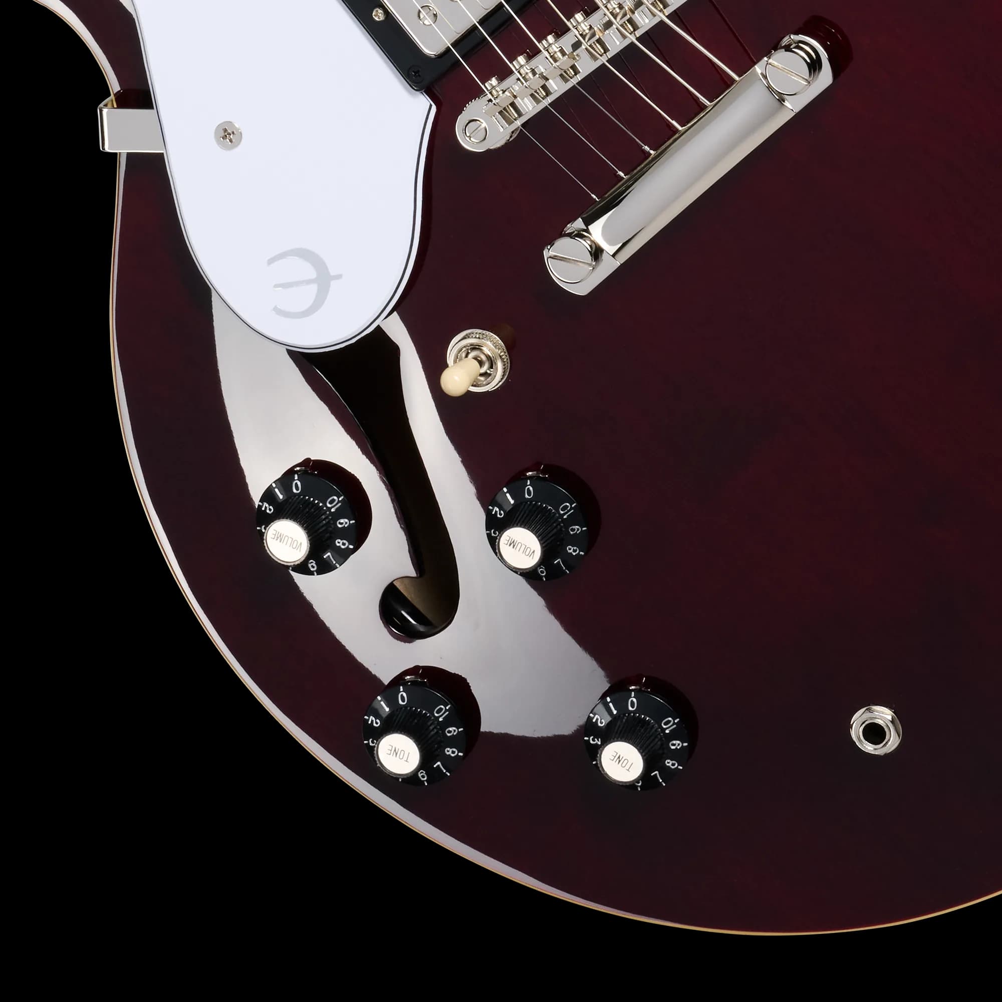 Epiphone Noel Gallagher Riviera, Left-Handed, Dark Wine Red — photo 8