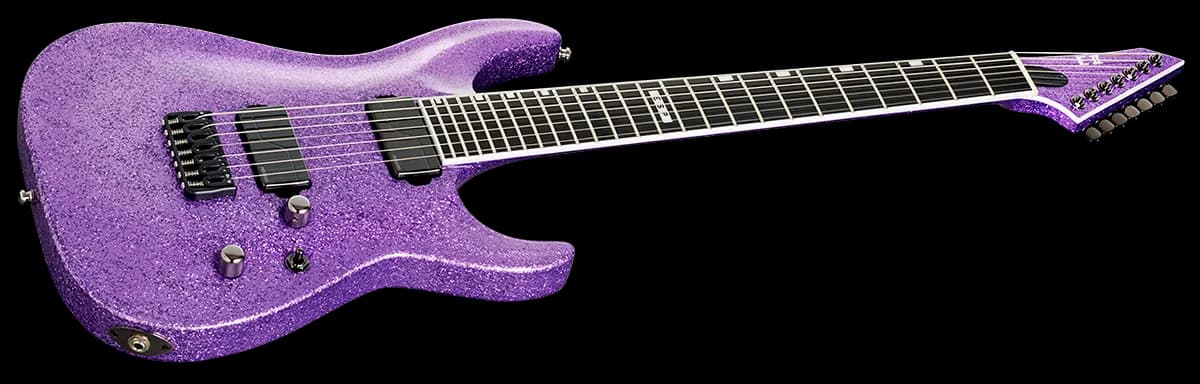 ESP E-II Horizon NT-7B Hipshot PURPLE SPARKLE — photo 3