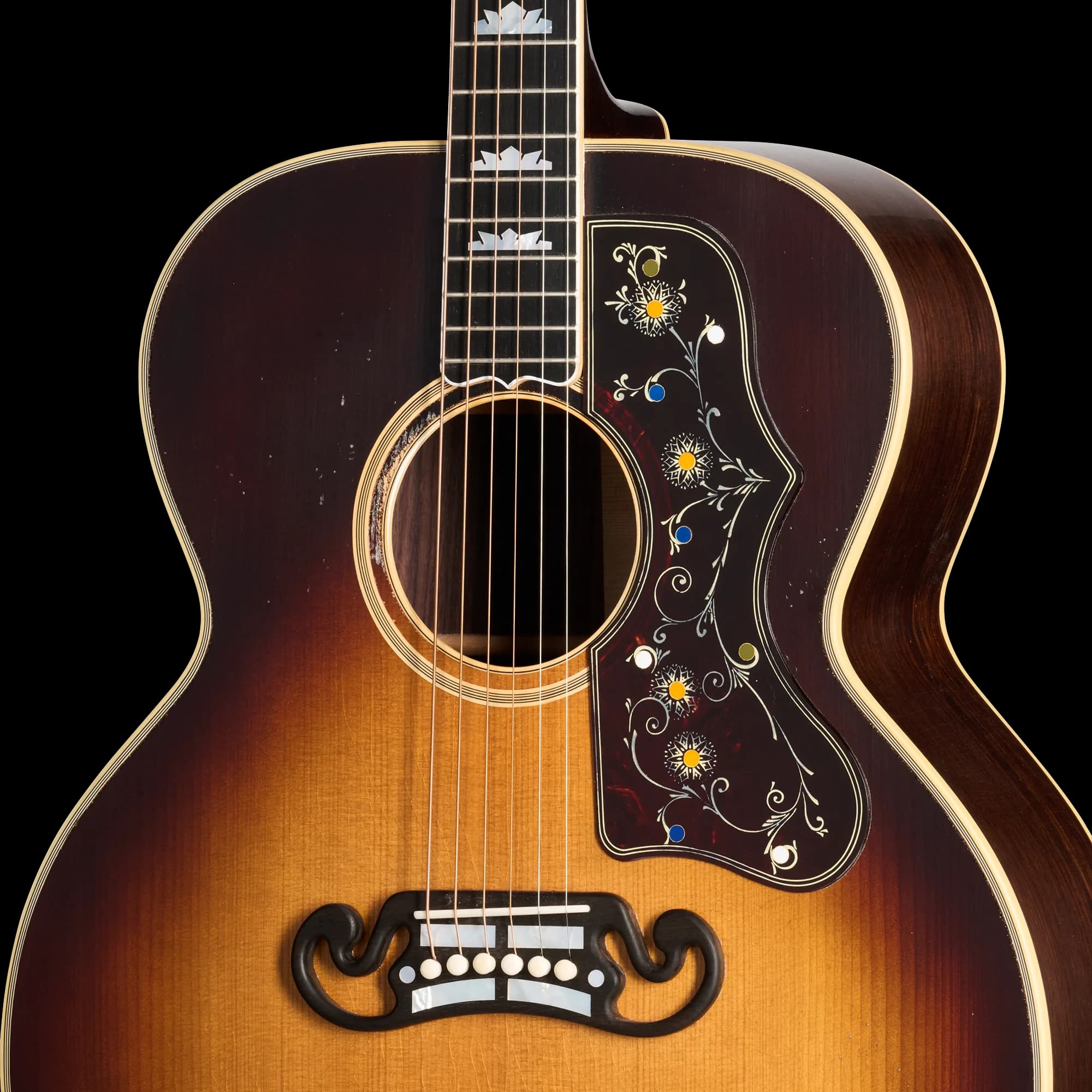 Gibson Pre-War SJ-200 Rosewood, Light Aged, Faded Vintage Sunburst — photo 7