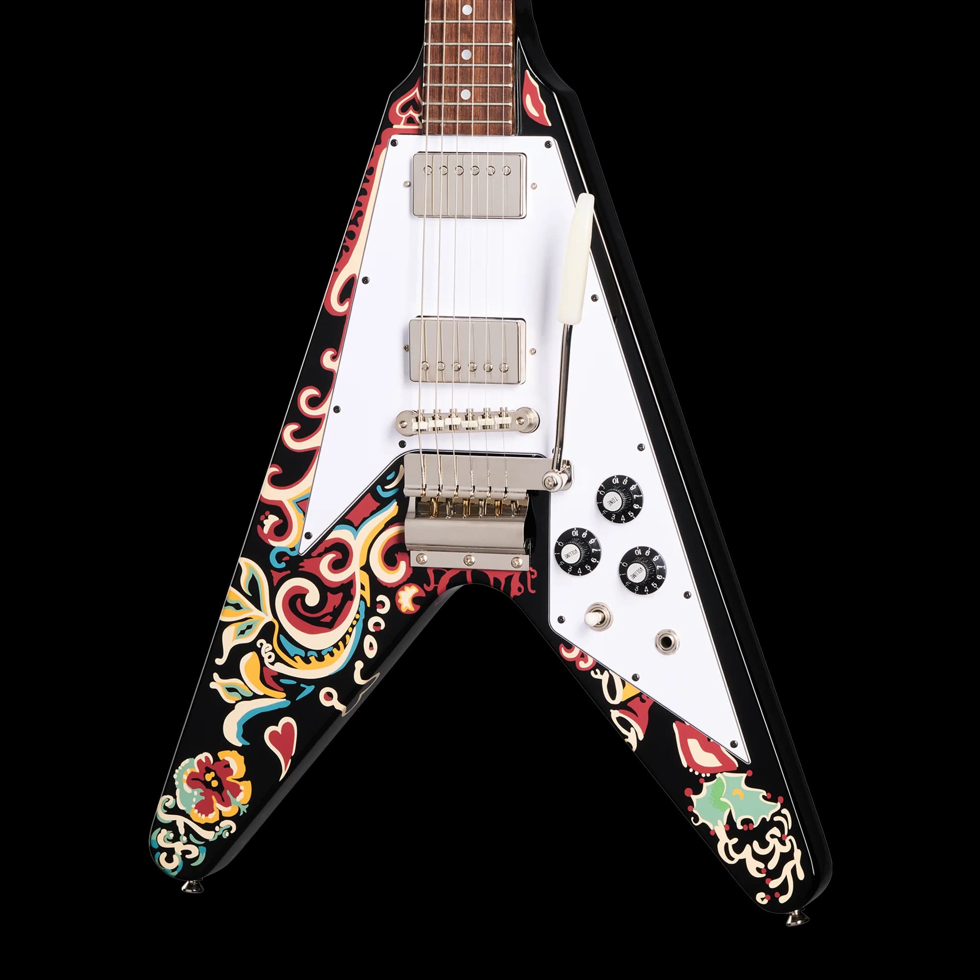 Epiphone Jimi Hendrix™ "Love Drops" Flying V, Ebony