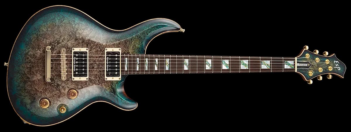 ESP Mystique Ctm See Thru Black Blue Burst