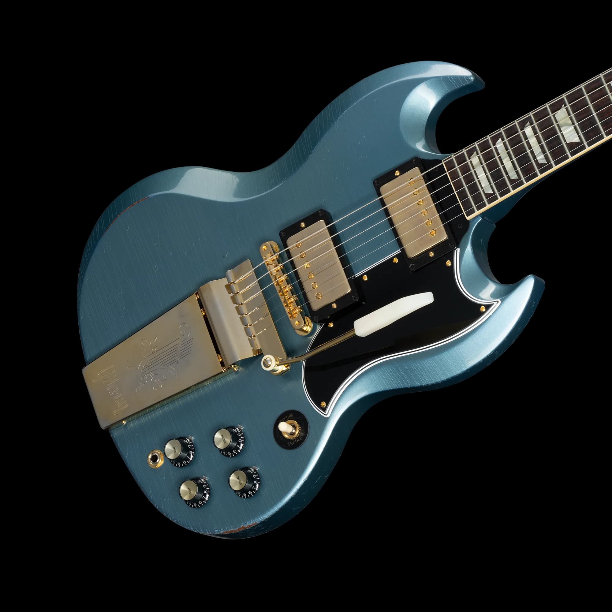 Gibson 1964 SG Standard Reissue with Maestro, Light Aged, Antique Pelham Blue — photo 7