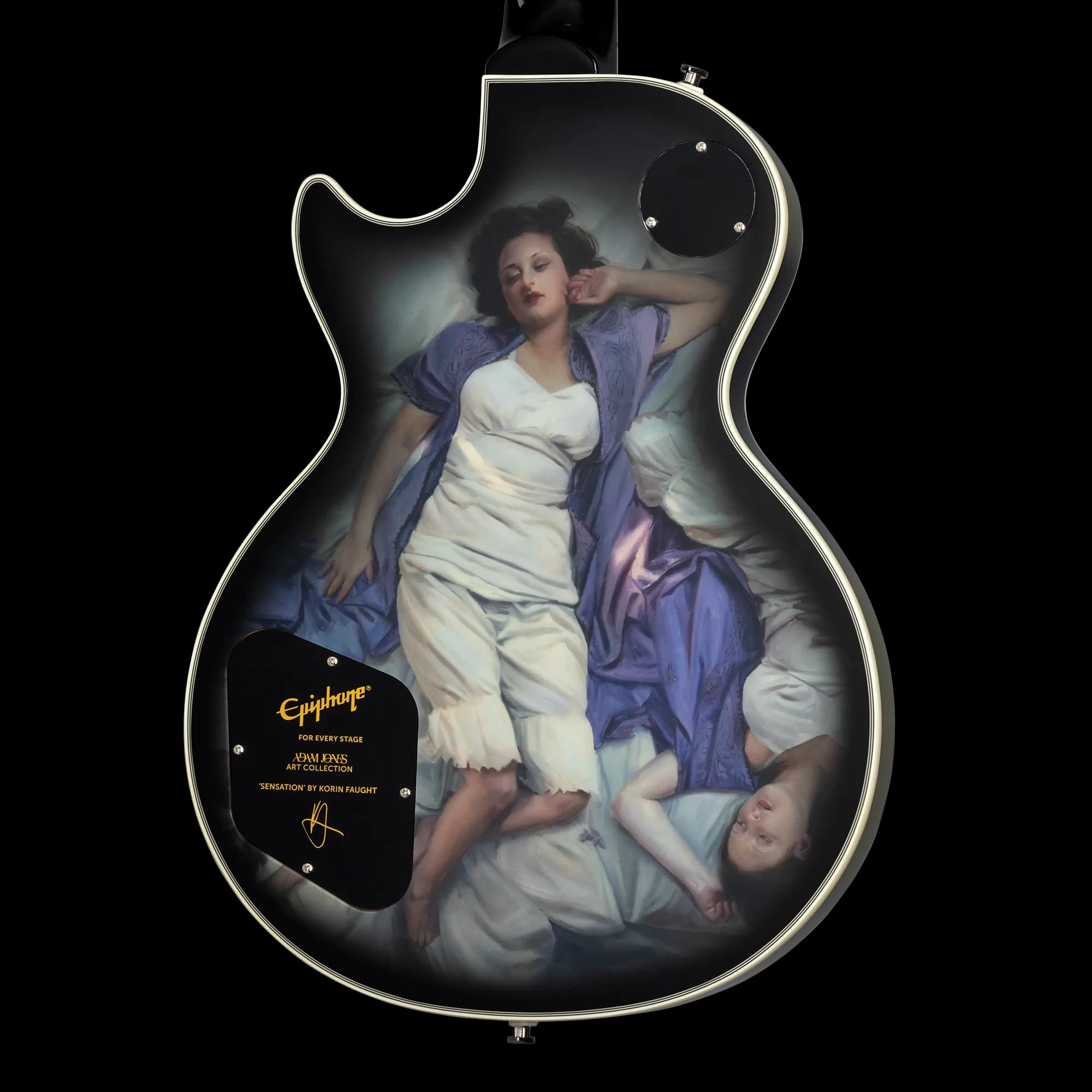 Epiphone Adam Jones Les Paul Custom Art Collection: Korin Faught’s “Sensation”, Antique Silverburst