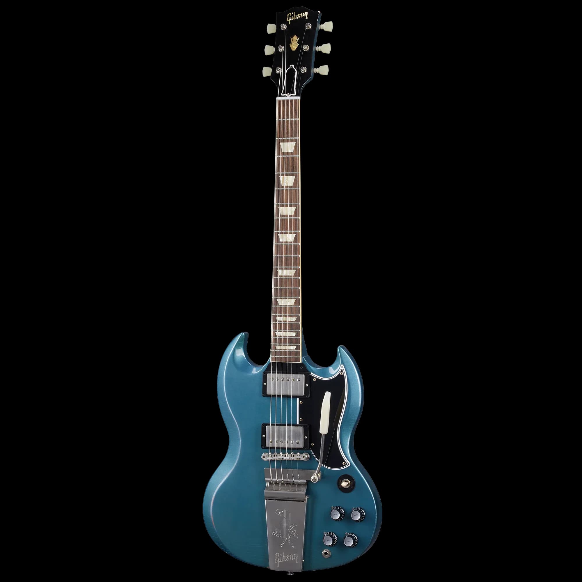 Gibson 1964 SG Standard Reissue with Maestro, Light Aged, Pelham Blue — photo 2