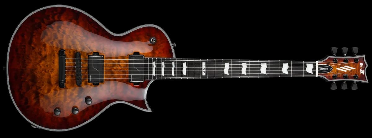 ESP E-II Eclipse Tiger Eye Sunburst