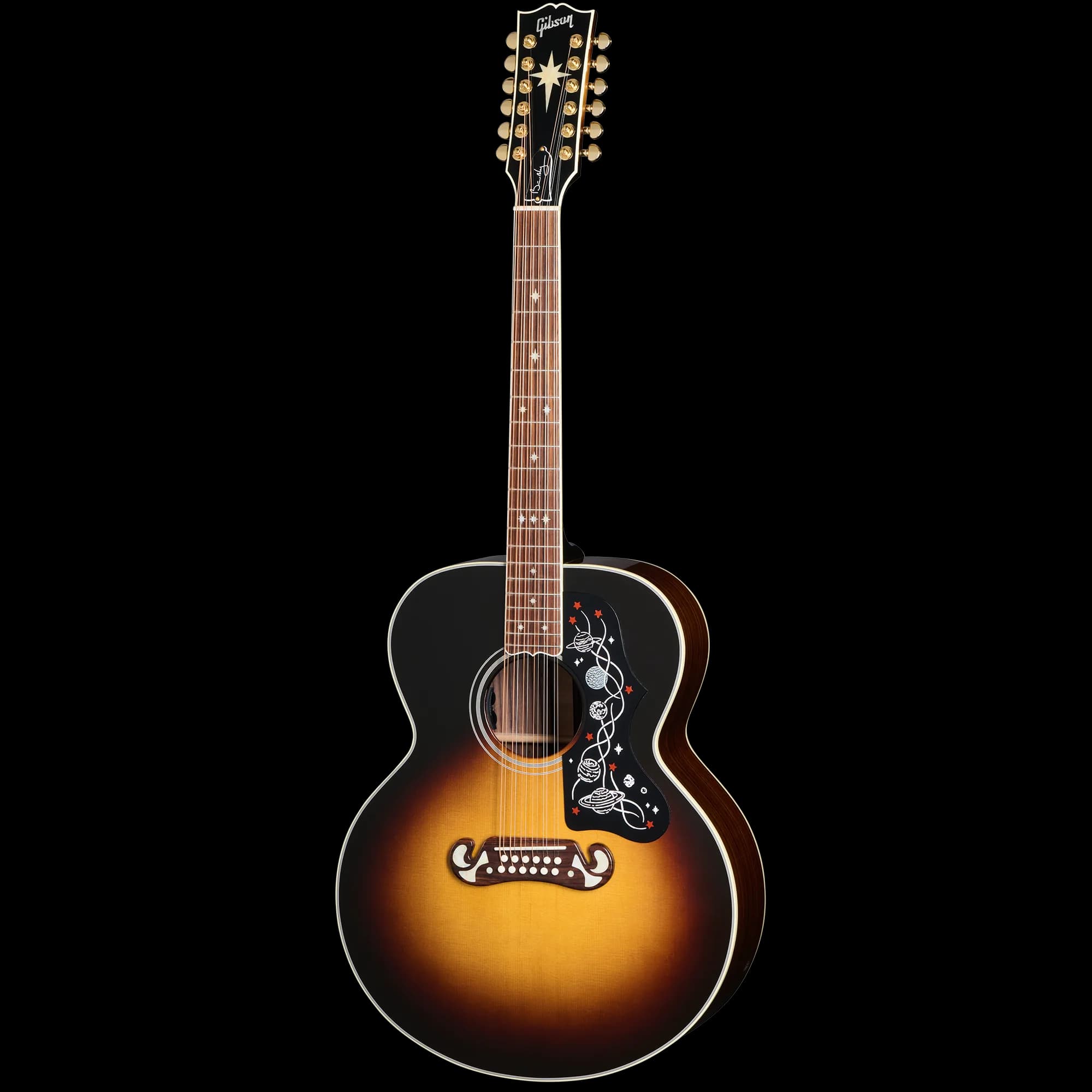 Gibson Brian May SJ-200 12-String, Vintage Sunburst — photo 3