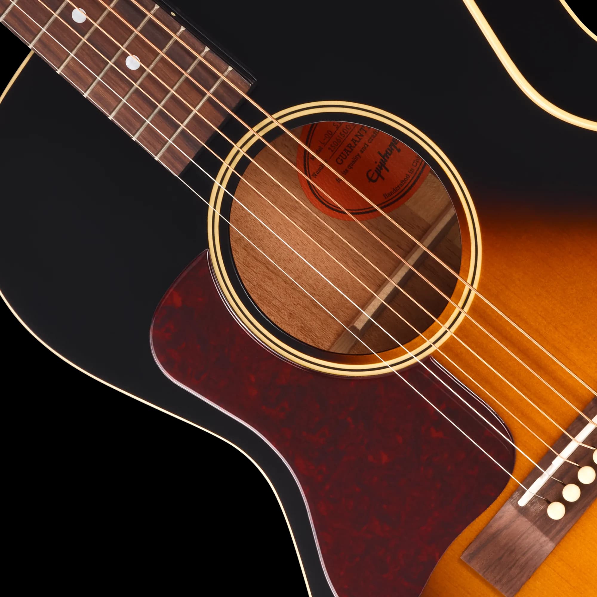 Epiphone L-00 Standard, Left-Handed, Vintage Sunburst — photo 7