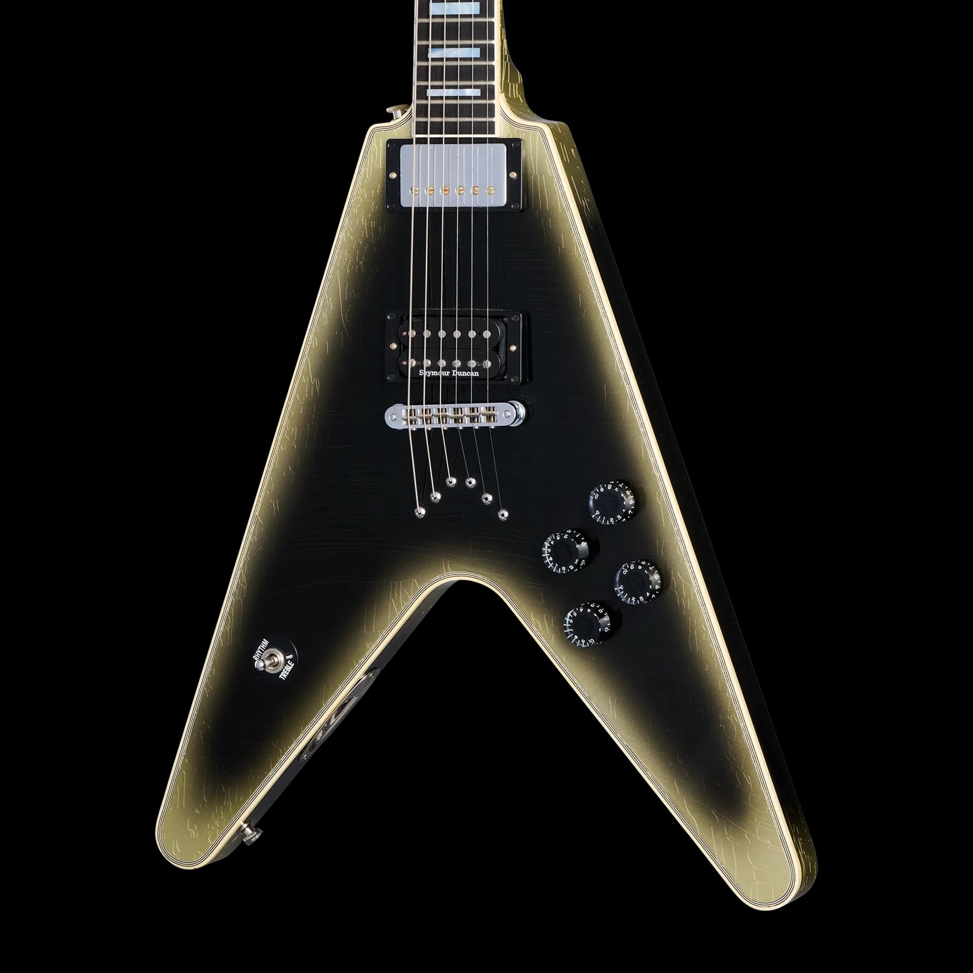 Gibson Adam Jones Flying V Collector's Edition, Reverse Antique Silverburst