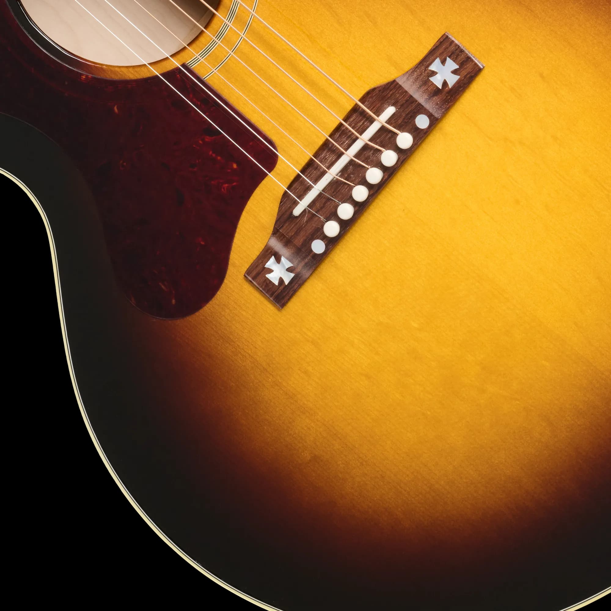 Gibson J-185 Original, Left-Handed, Vintage Sunburst — photo 7