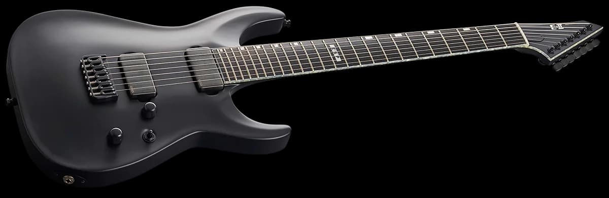 ESP E-II Horizon NT-7B Hipshot Black Satin — photo 3