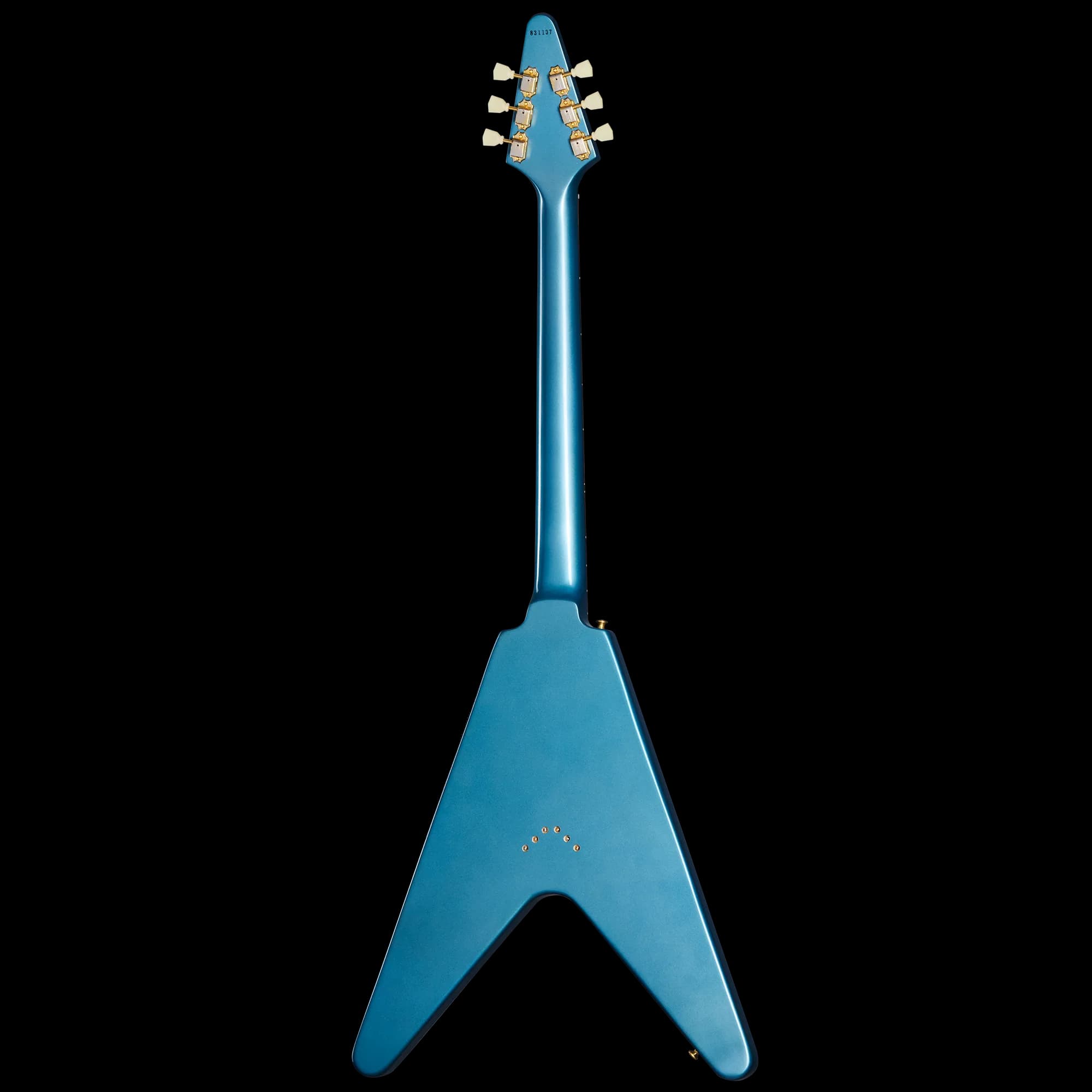 Gibson 1958 Korina Flying V (White Pickguard), Exclusive, Antique Pelham Blue VOS — photo 3