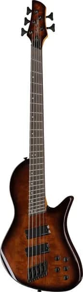 Harley Benton MSB-5 Black Flame Burl