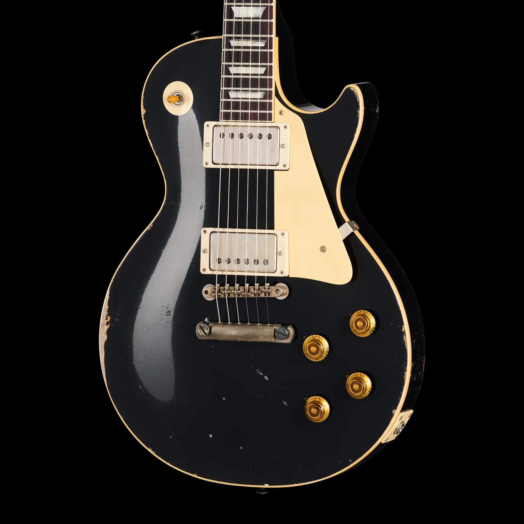 Gibson 1957 Les Paul Standard Reissue, Ultra Heavy Aged, Ebony Over Goldtop