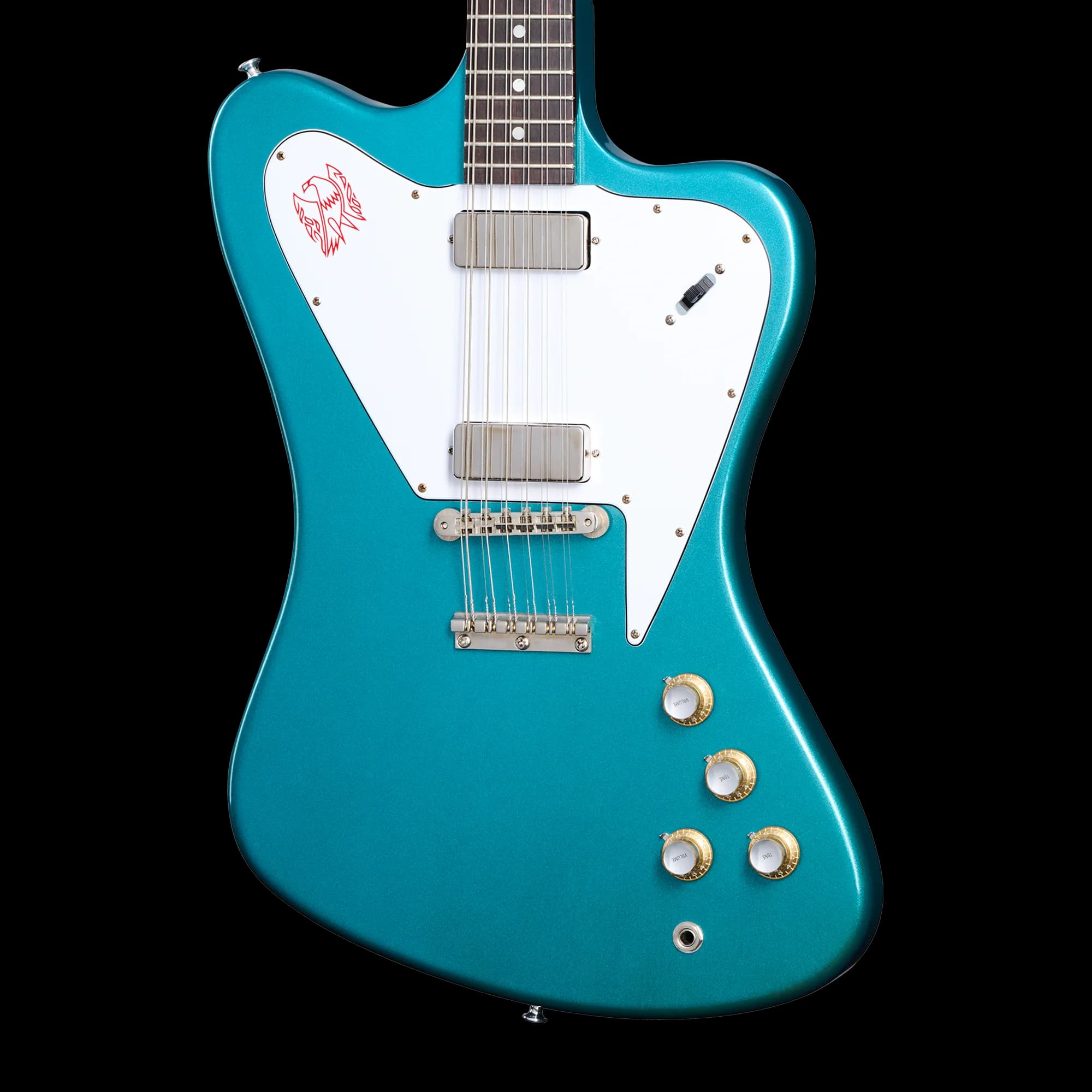 Gibson 1965 Non-Reverse Firebird V 12-String Reissue, Aqua Mist VOS