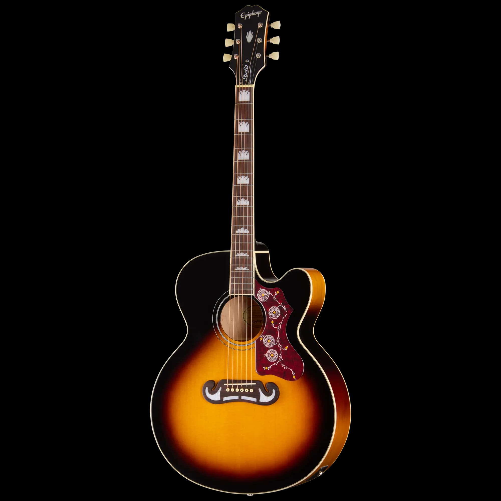 Epiphone J-200 Studio EC, Vintage Sunburst — photo 3