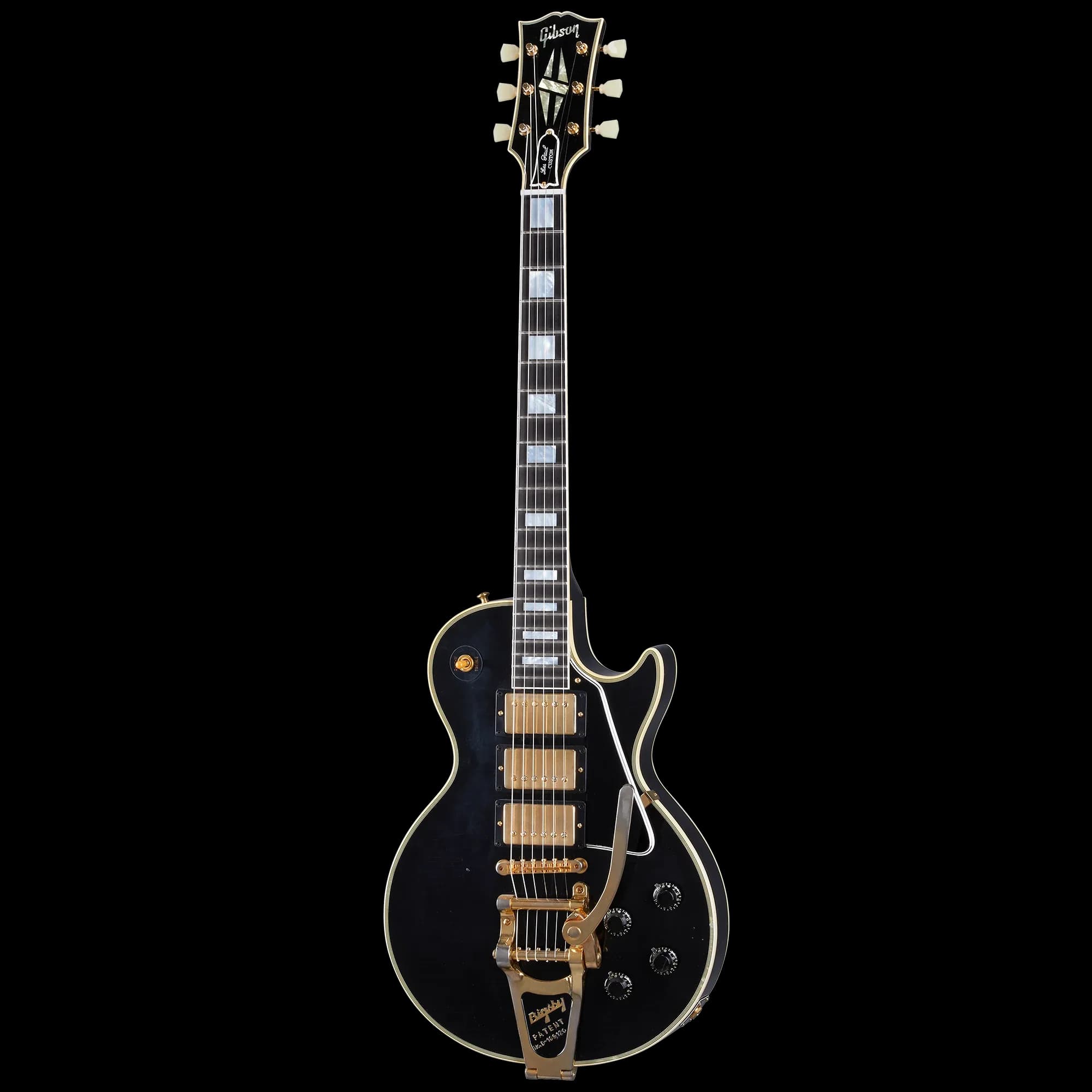Gibson 1957 Les Paul Custom Reissue 3-Pickup Bigsby, Light Aged, Ebony — photo 2