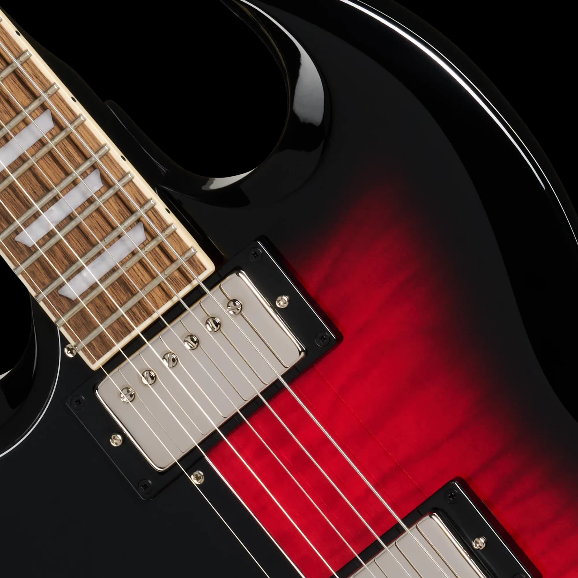 Epiphone SG Tribute Plus, Left-Handed, Cherry Burst — photo 7