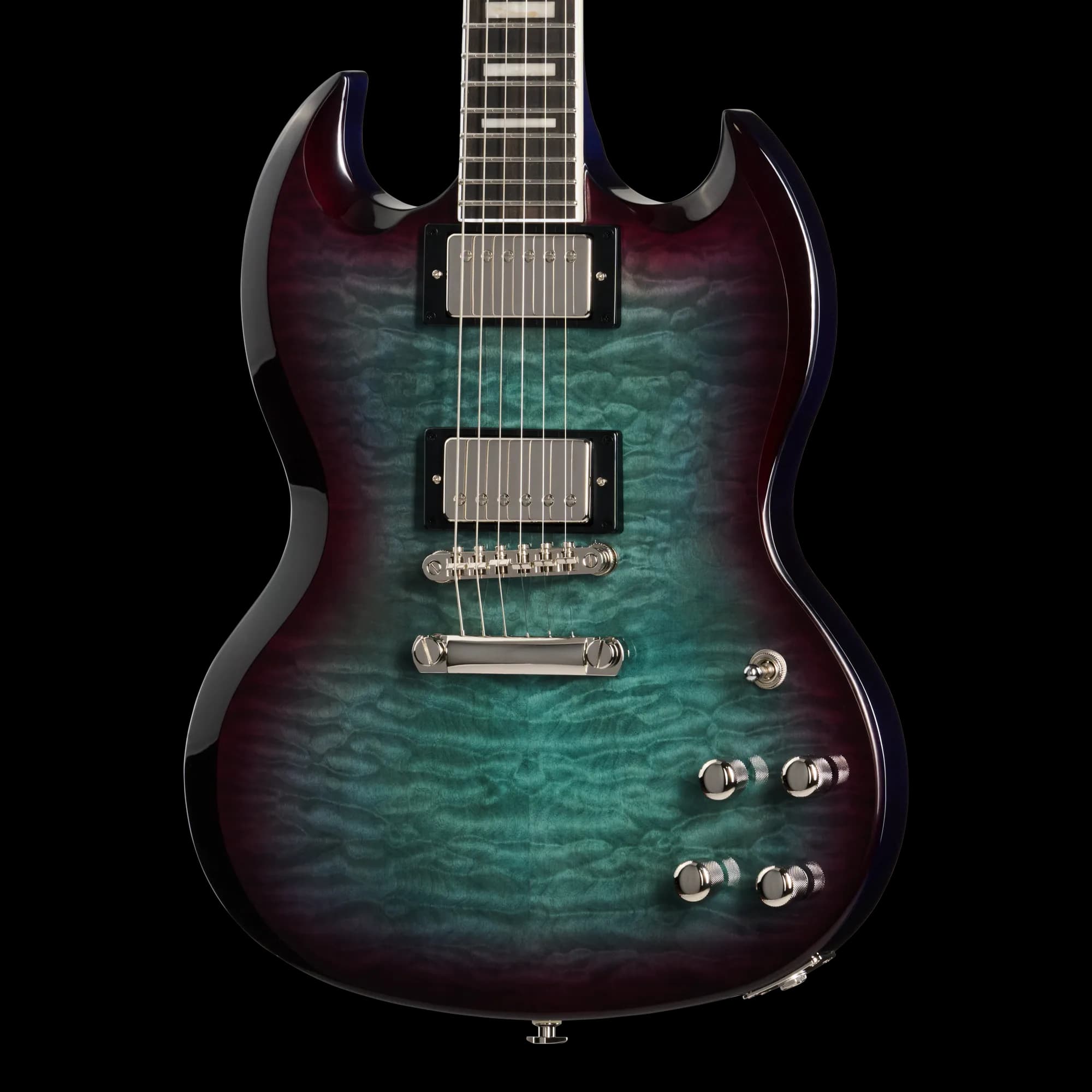 Epiphone SG Custom Modern Quilt, Blueberry Burst, Exclusive