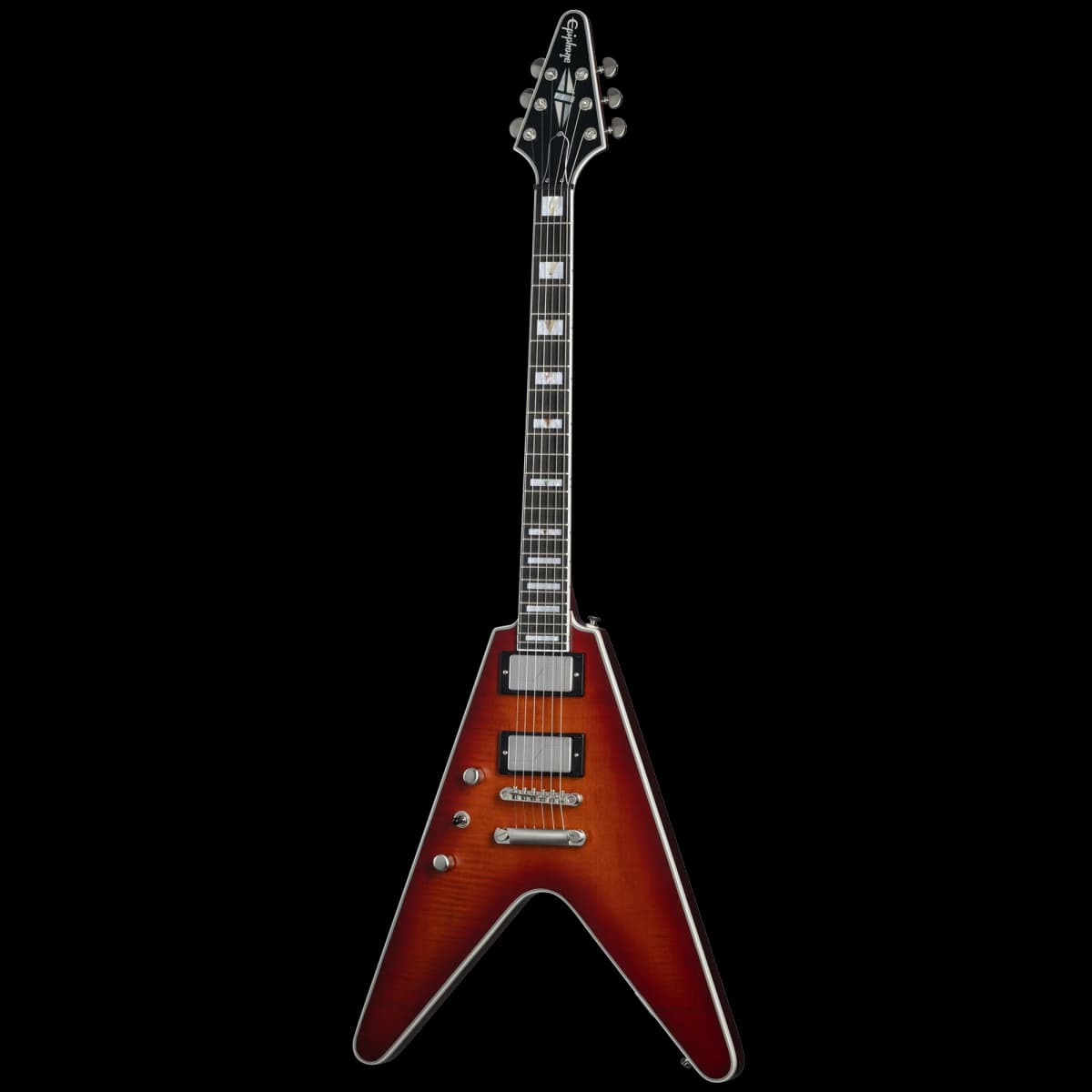 Epiphone Flying V Prophecy, Left-Handed, Aged Bengal Tiger Burst, Exclusive — photo 3