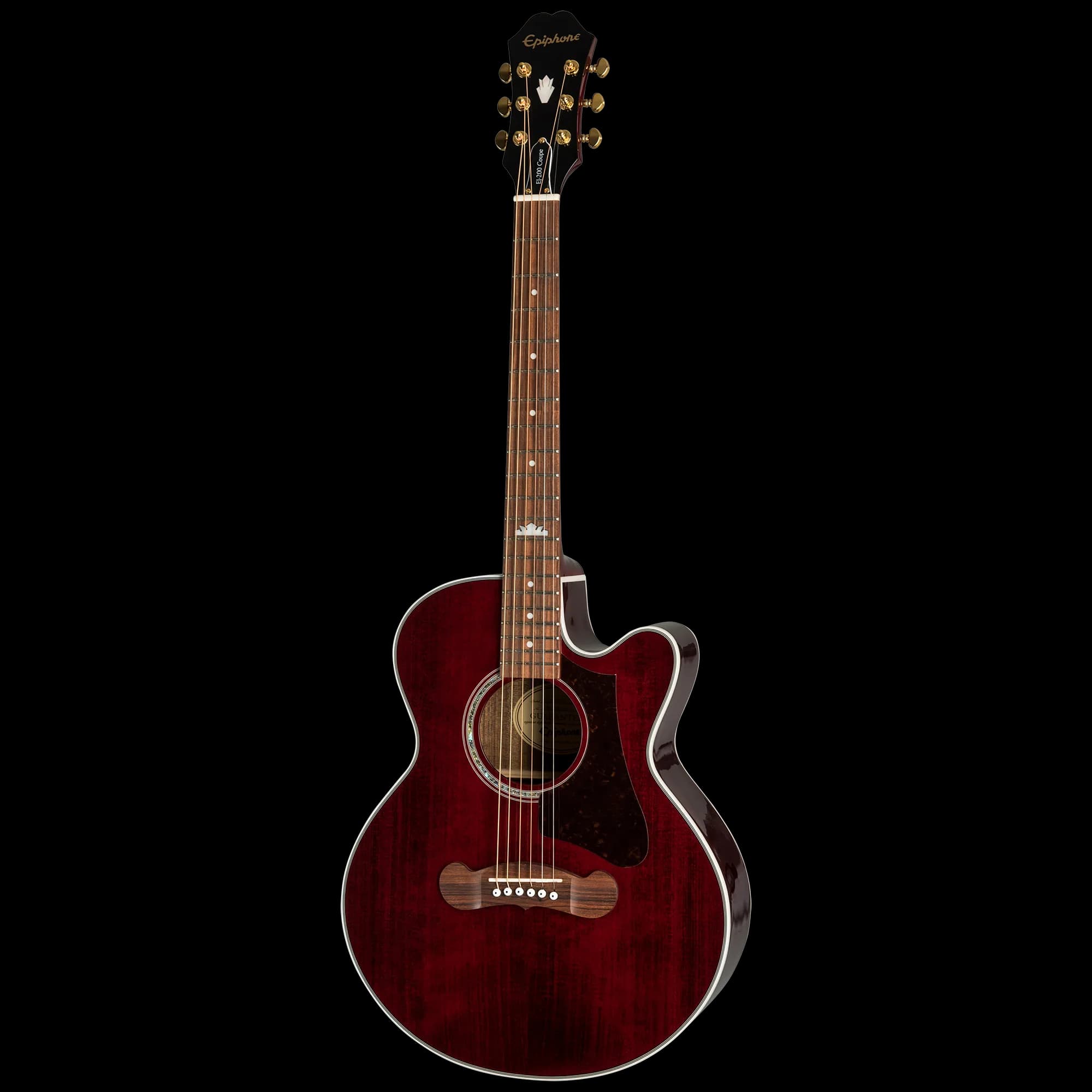 Epiphone J-200 Studio Parlor EC, Wine Red — photo 3