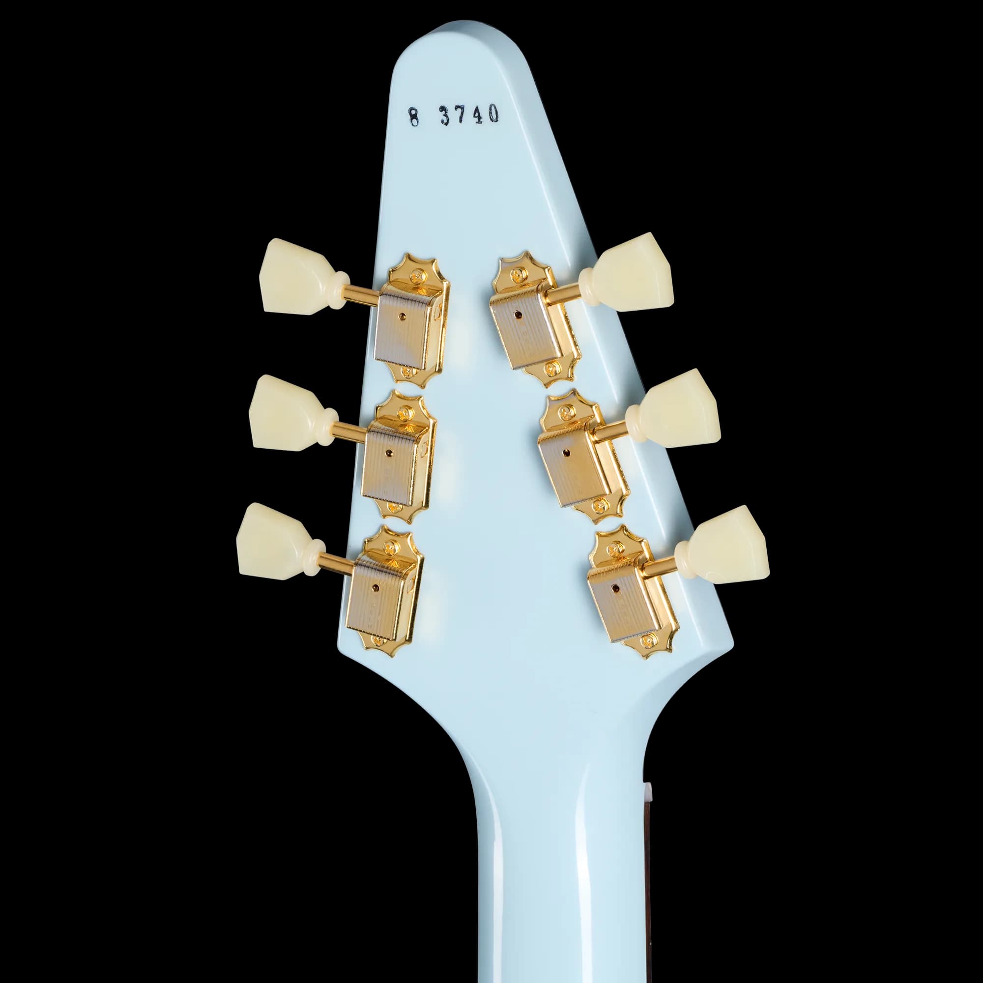 Gibson 1958 Korina Flying V Reissue, Frost Blue VOS — photo 5
