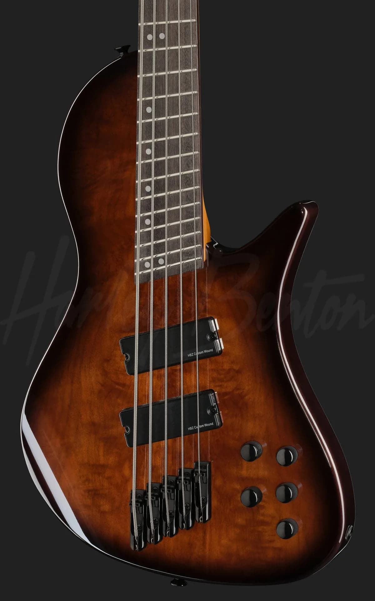 Harley Benton MSB-5 Black Flame Burl — photo 4