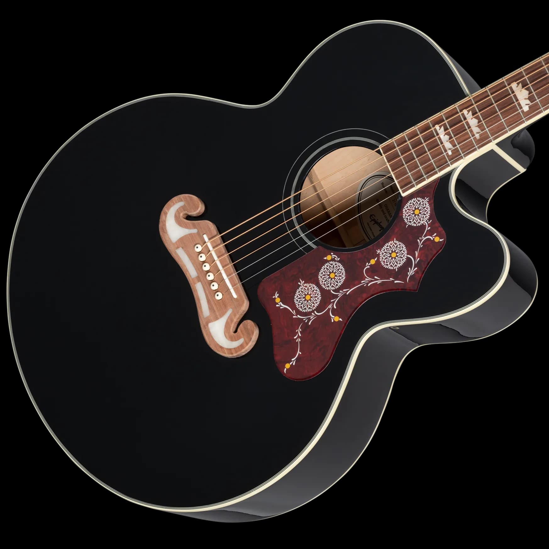 Epiphone J-200 Studio EC, Black — photo 8