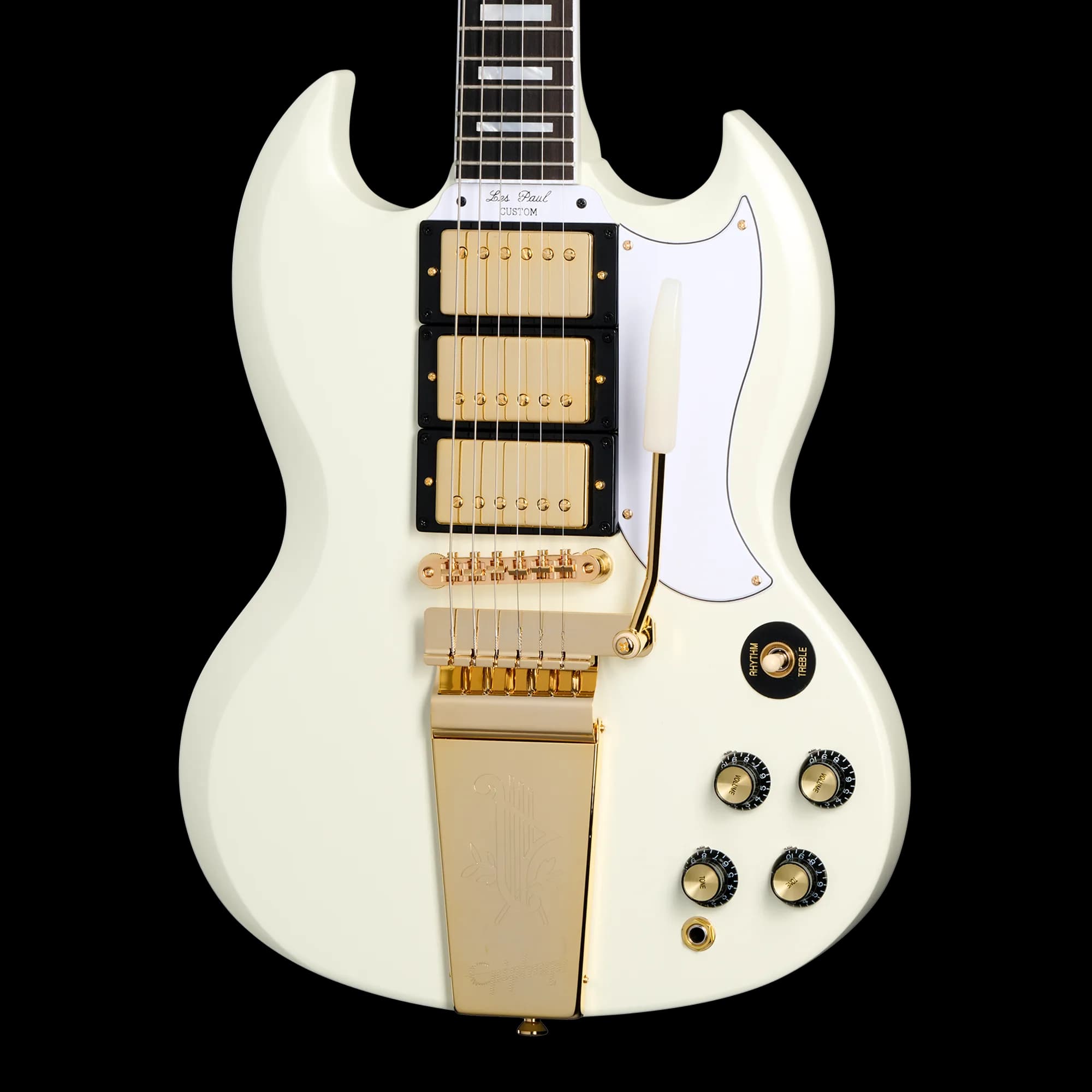 Epiphone IGC 1963 Les Paul SG Custom With Maestro Vibrola, Classic White
