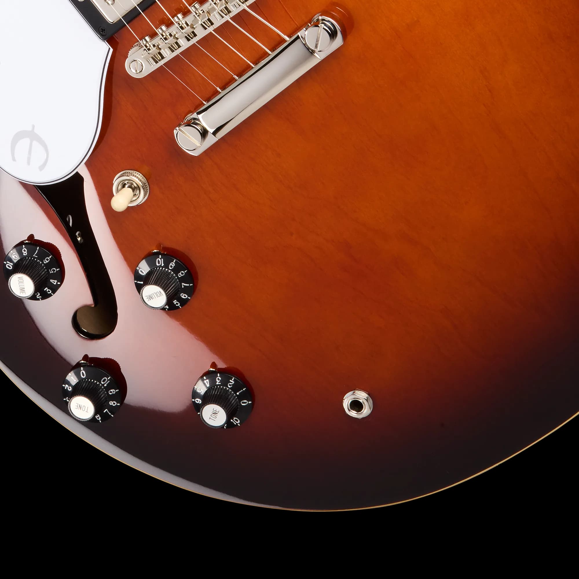 Epiphone Bonehead Riviera, Left-Handed, Dark Tobacco Sunburst — photo 8