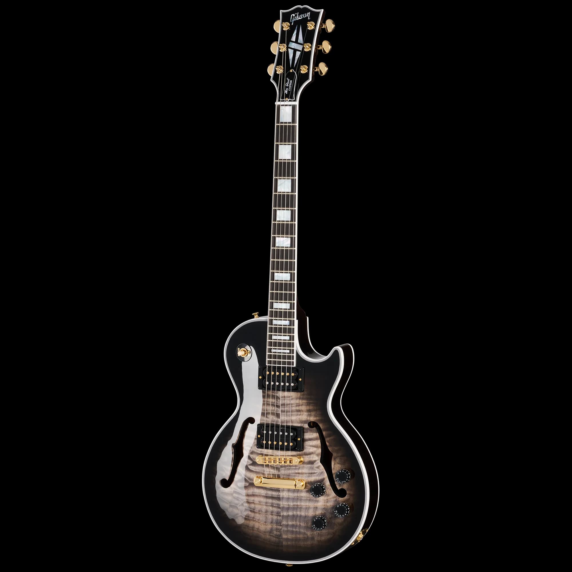 Gibson Les Paul Custom 5A Quilt with F-Holes, Cobra Burst — photo 2