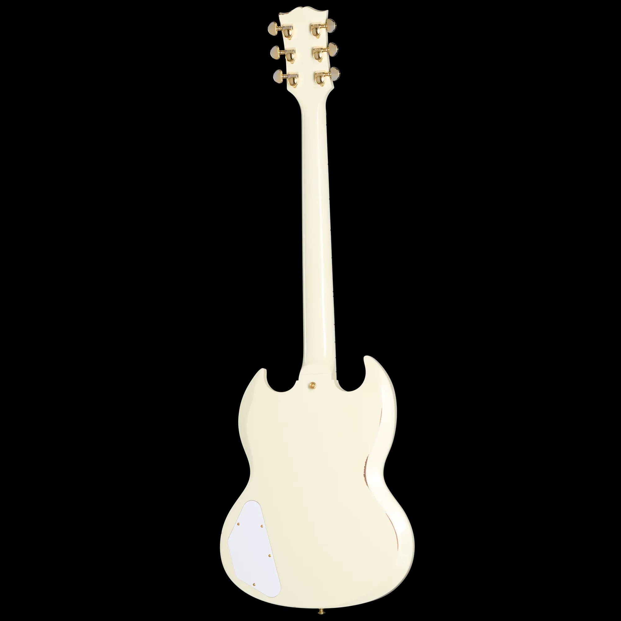 Gibson 1962 Les Paul SG Custom Reissue with Ebony Block, Light Aged, Vintage White, Exclusive — photo 4