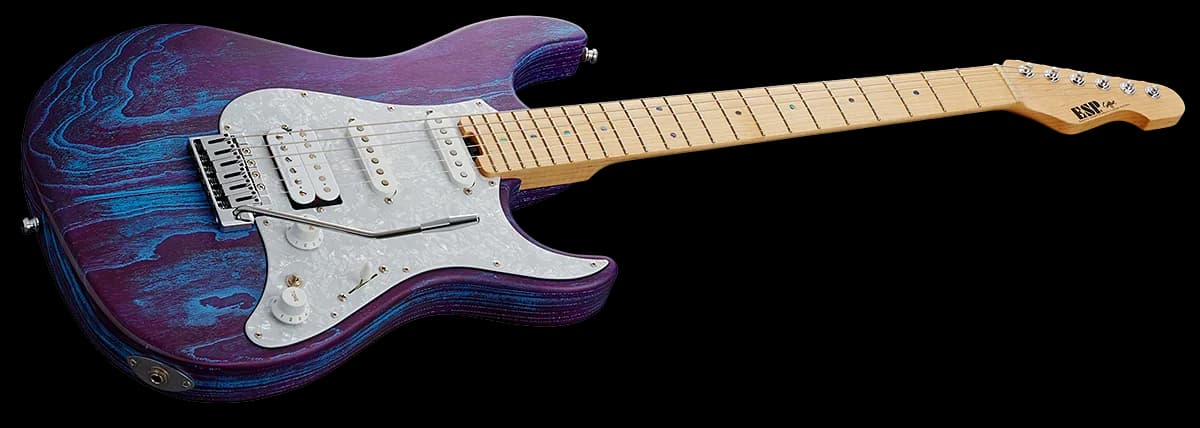 ESP Snapper Ctm Drift Wood Indigo Purple w/ Blue Filler — photo 3
