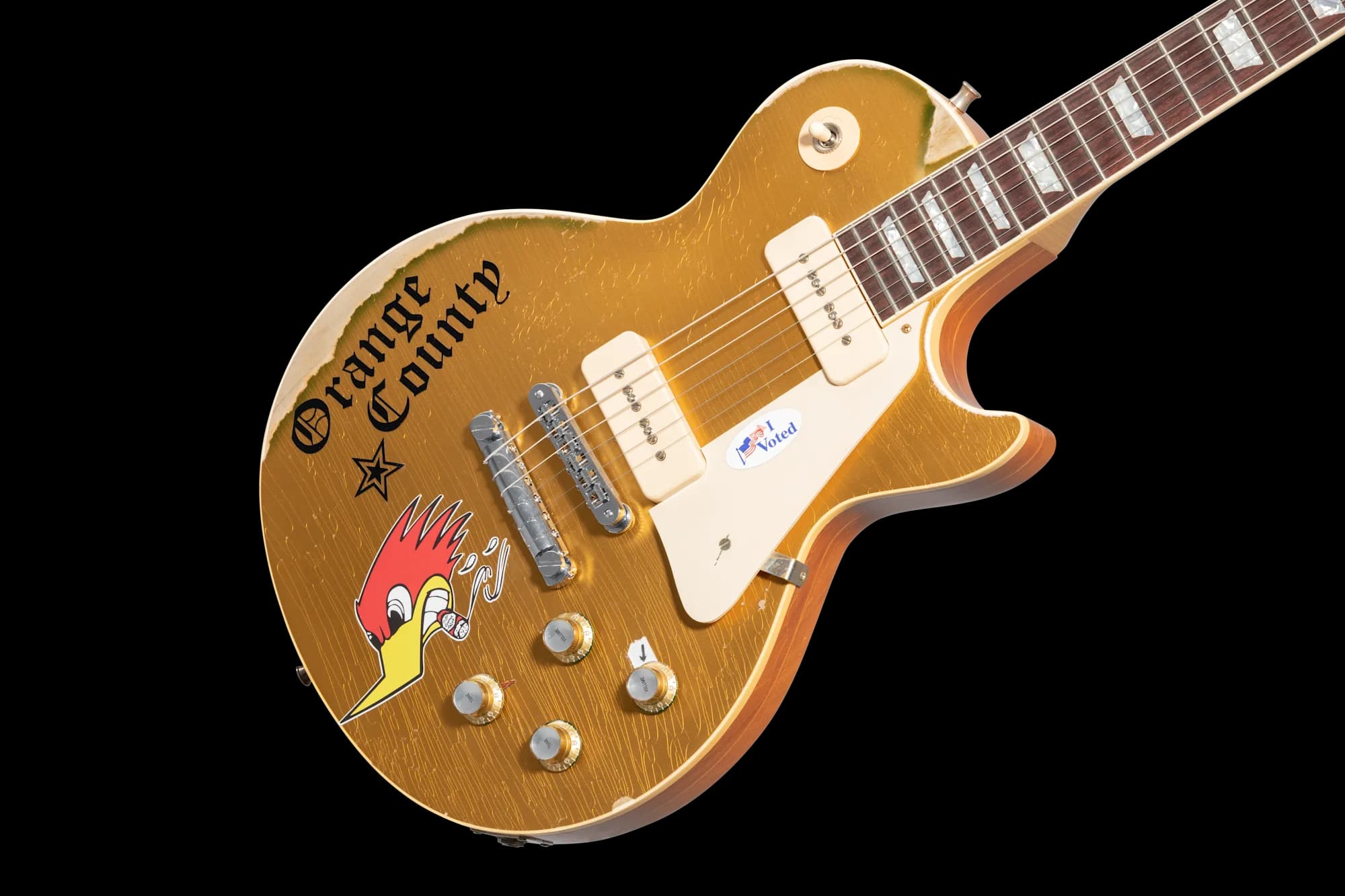 Gibson Mike Ness 1976 Les Paul Deluxe (Aged), Gold — photo 4