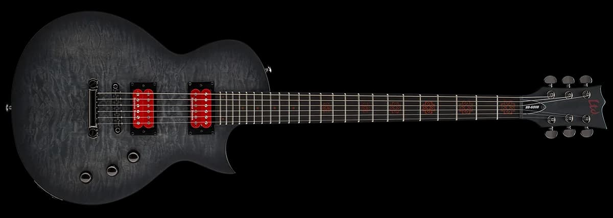 ESP BB-600 Baritone See Thru Black Sunburst Satin